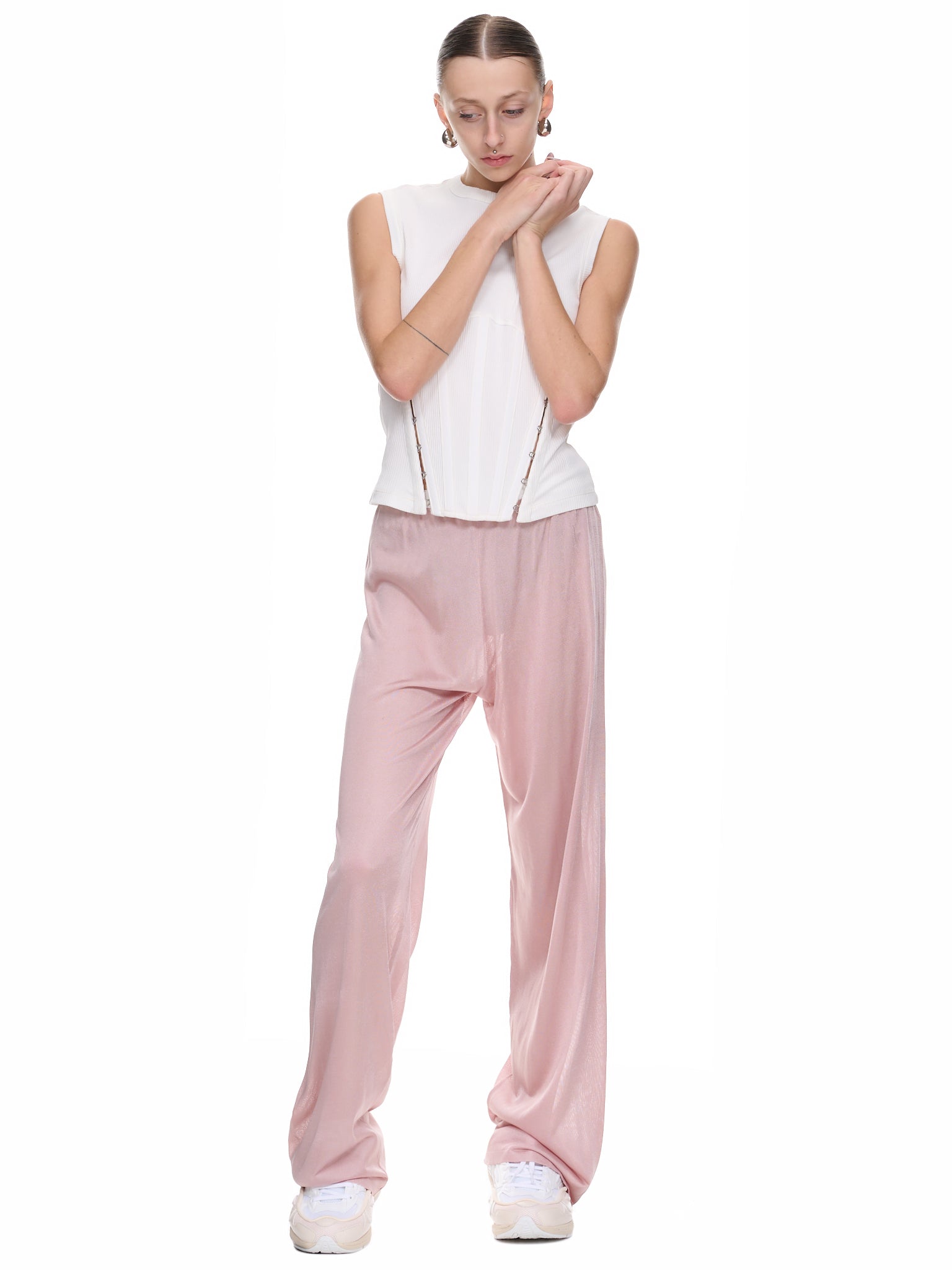 Metallic Knit Pants (S51KA0577-S18201-232-ROSE)