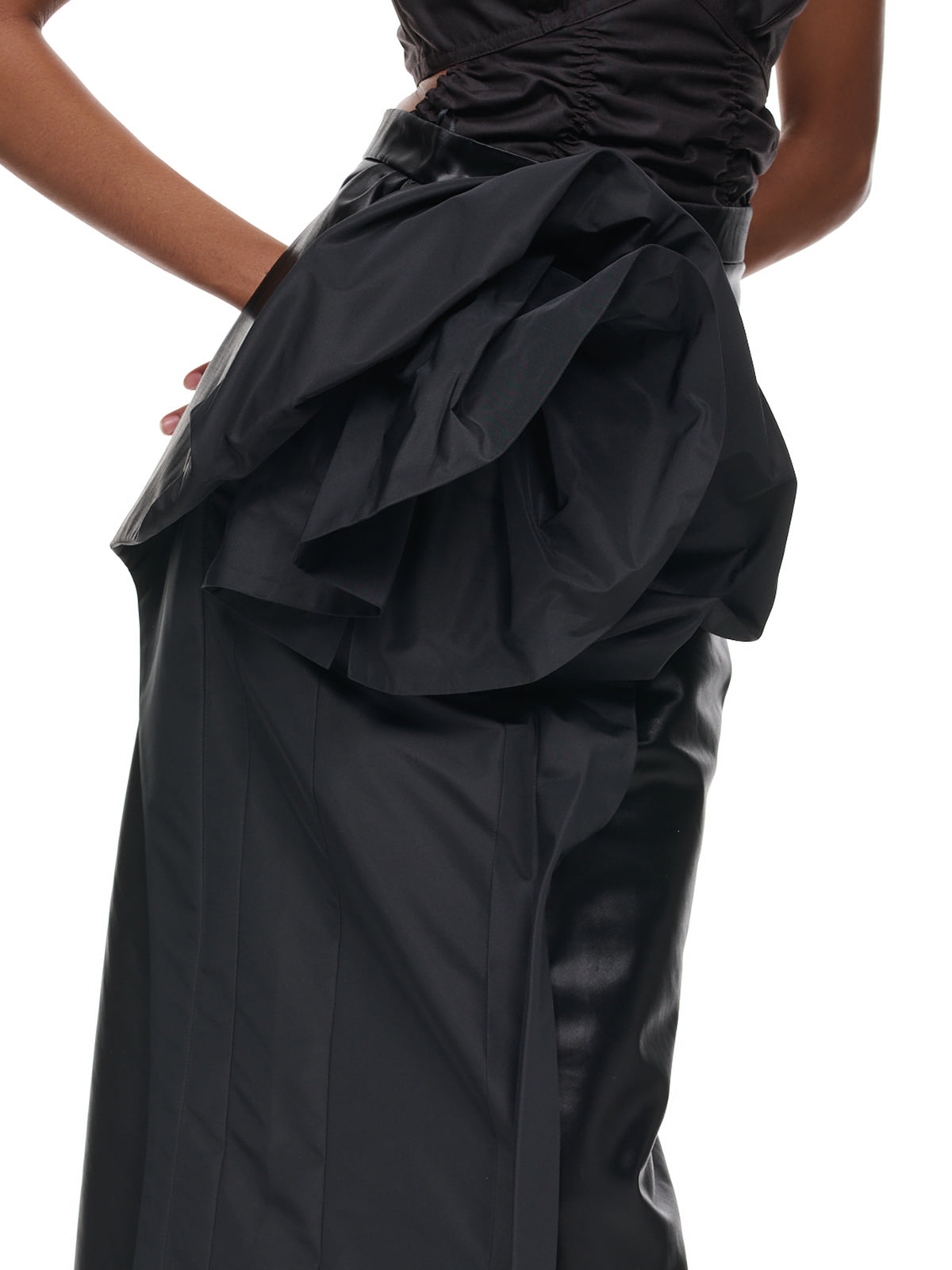 Draped Midi Skirt (S51MA0485-S76423-BLACK)