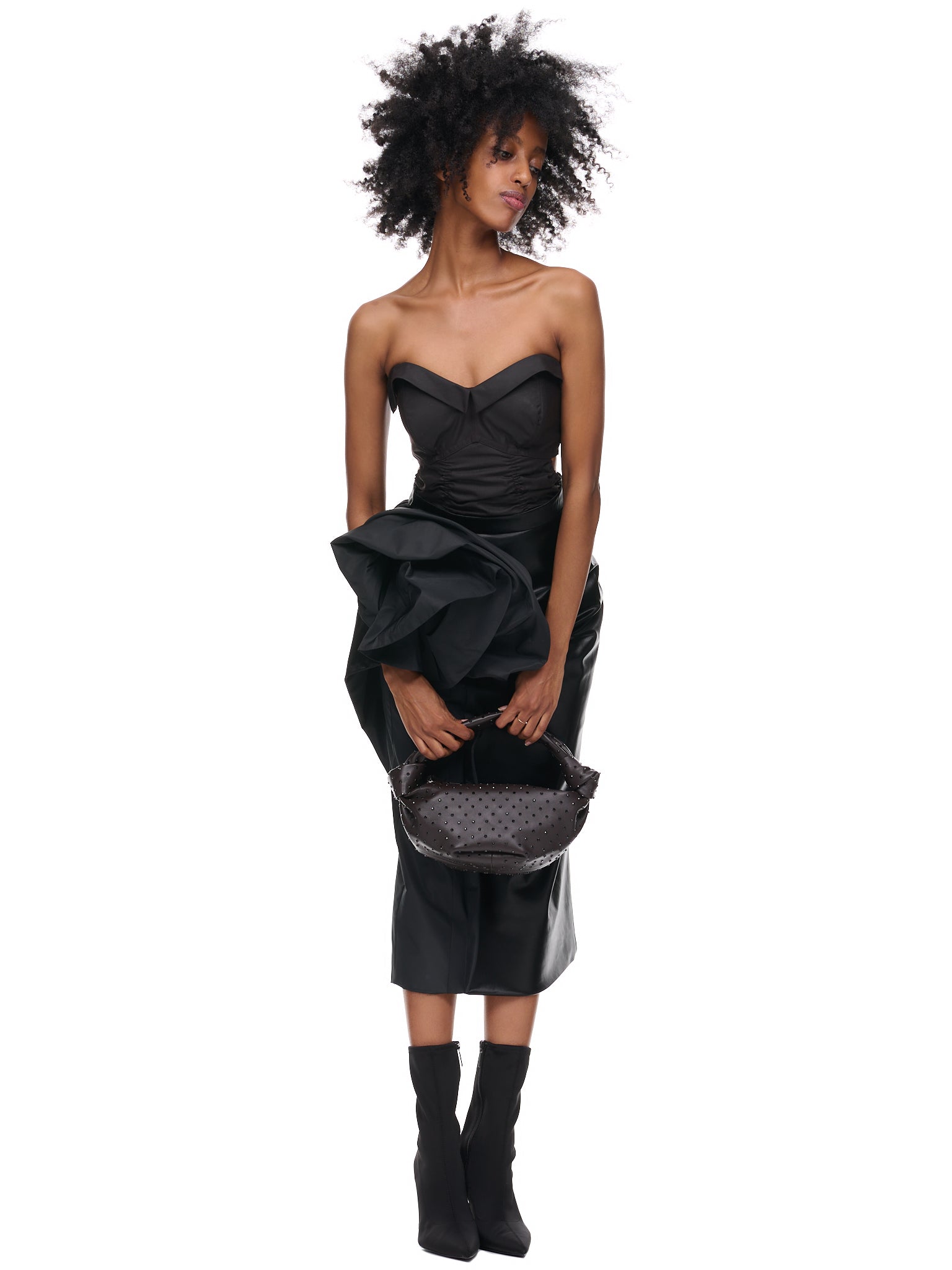 Draped Midi Skirt (S51MA0485-S76423-BLACK)
