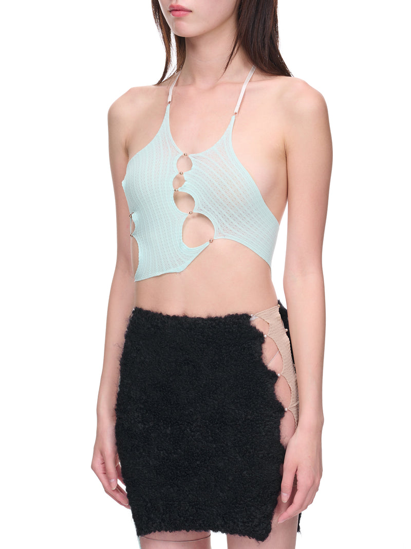 Cut-Out Bodysuit Top (SF02C-CYAN)