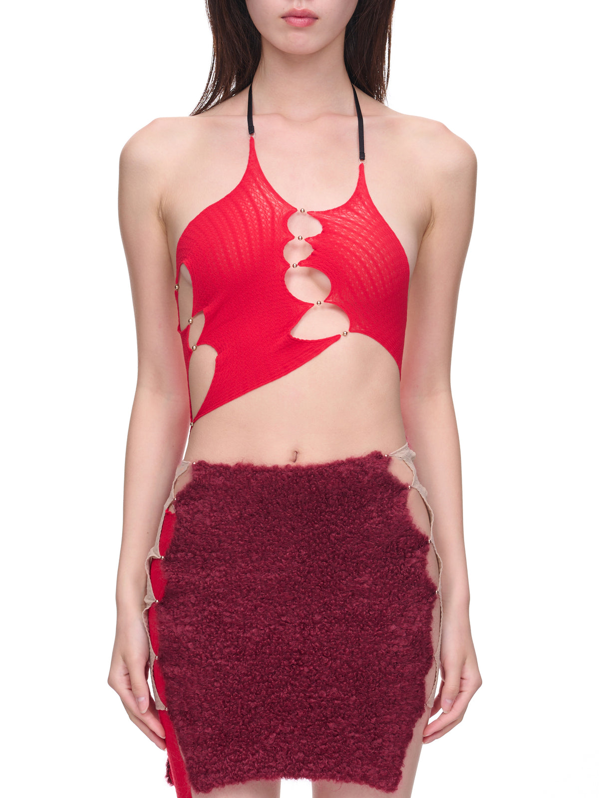 Cut-Out Bodysuit Top (SF02R-RUBY)