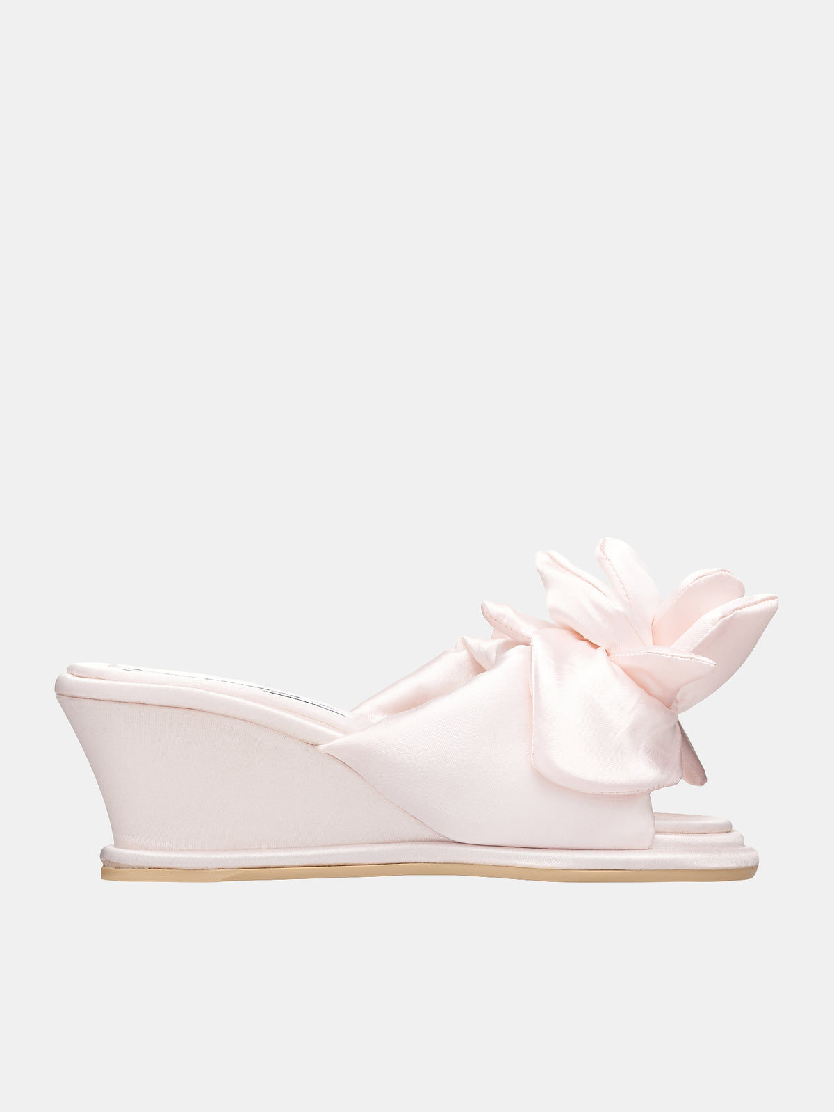 Satin Wedge Sandals (SHOE000728-PALE-PINK)