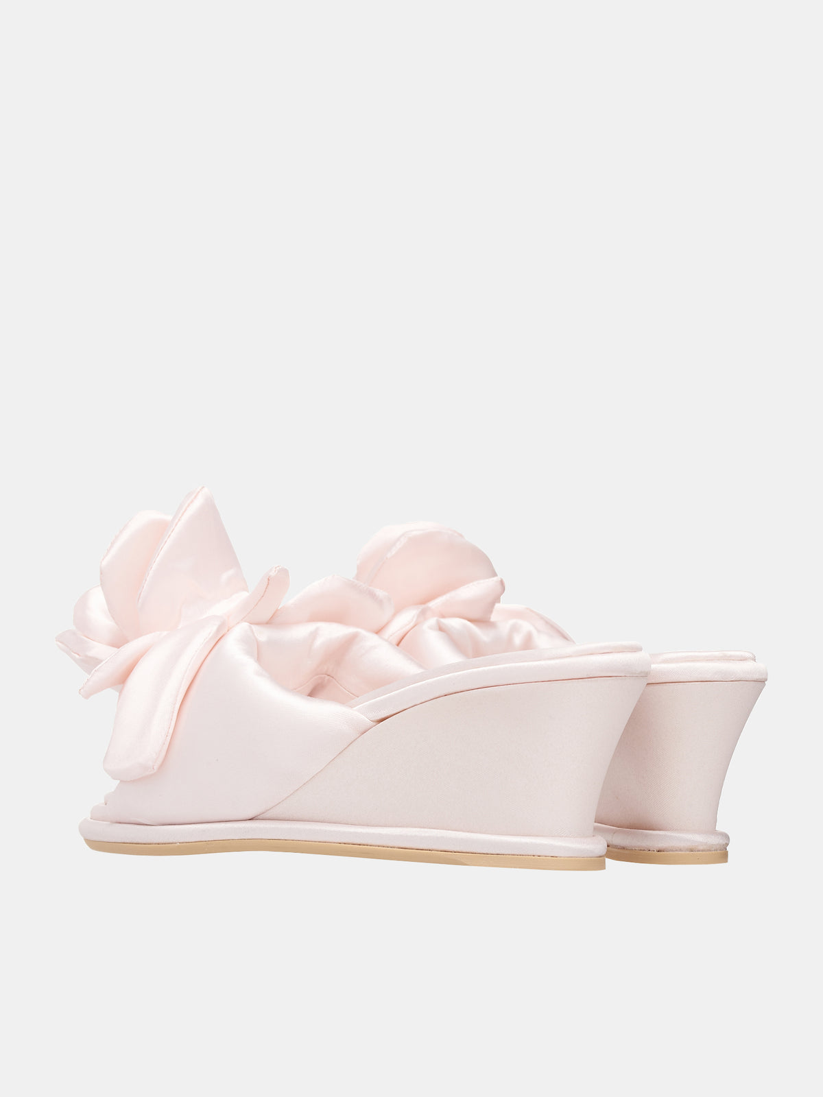 Satin Wedge Sandals (SHOE000728-PALE-PINK)