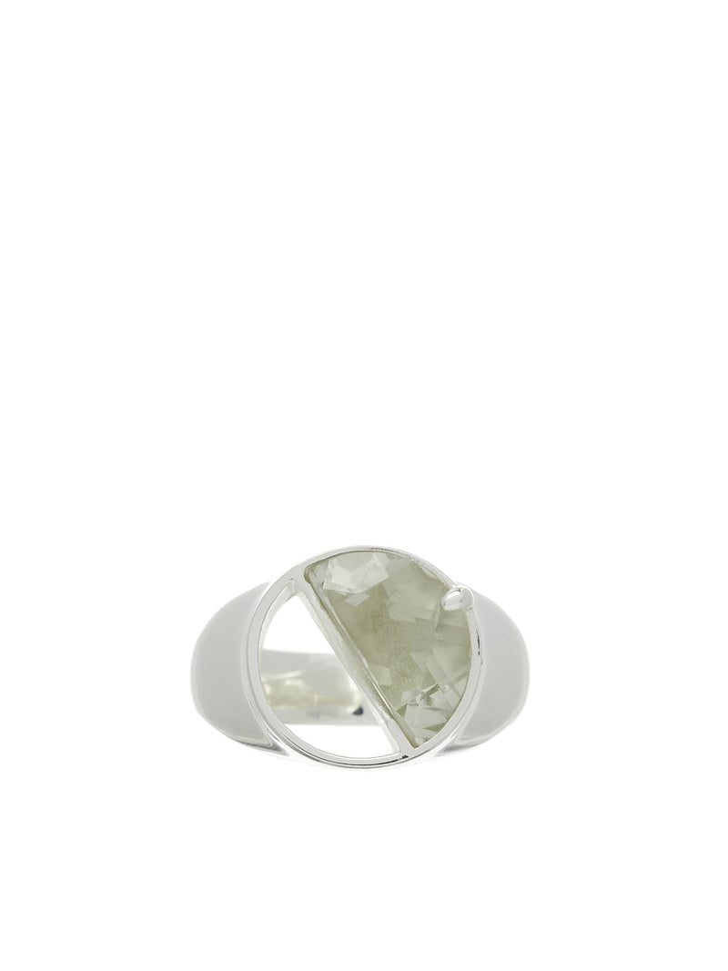 Half Stone Signet Ring (SILVER-HALF-STONE-SIGNET-SAGE)