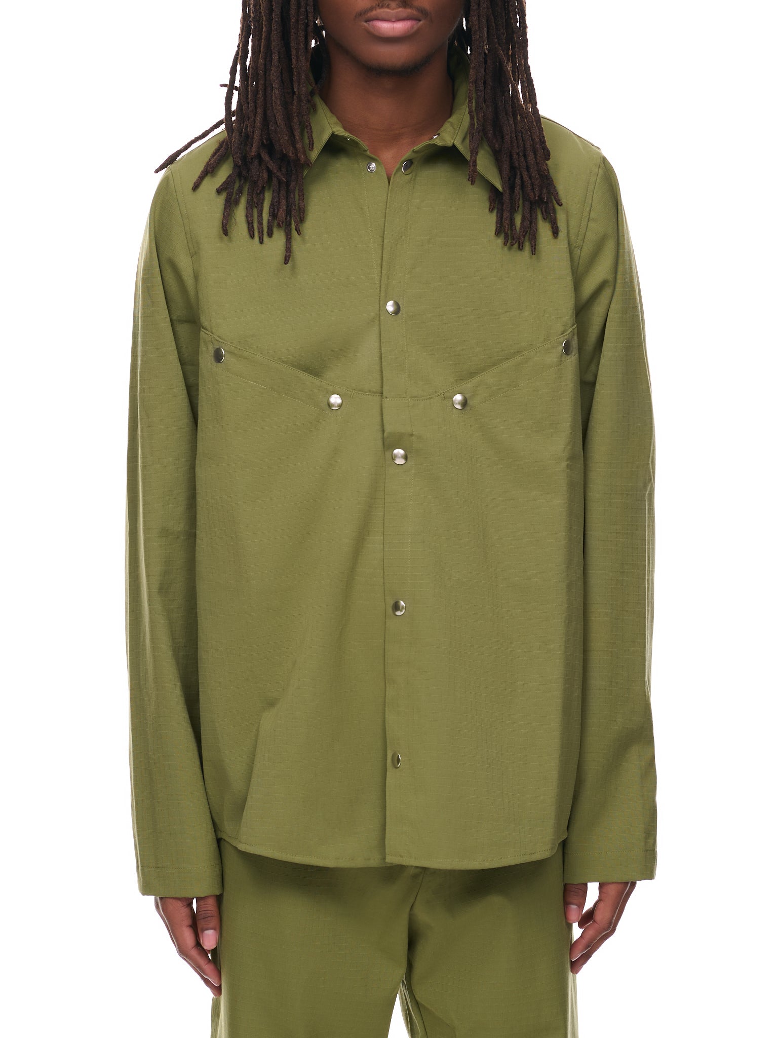 Snap Front Ripstop Shirt (SR01535481-JOR-KHAKI)