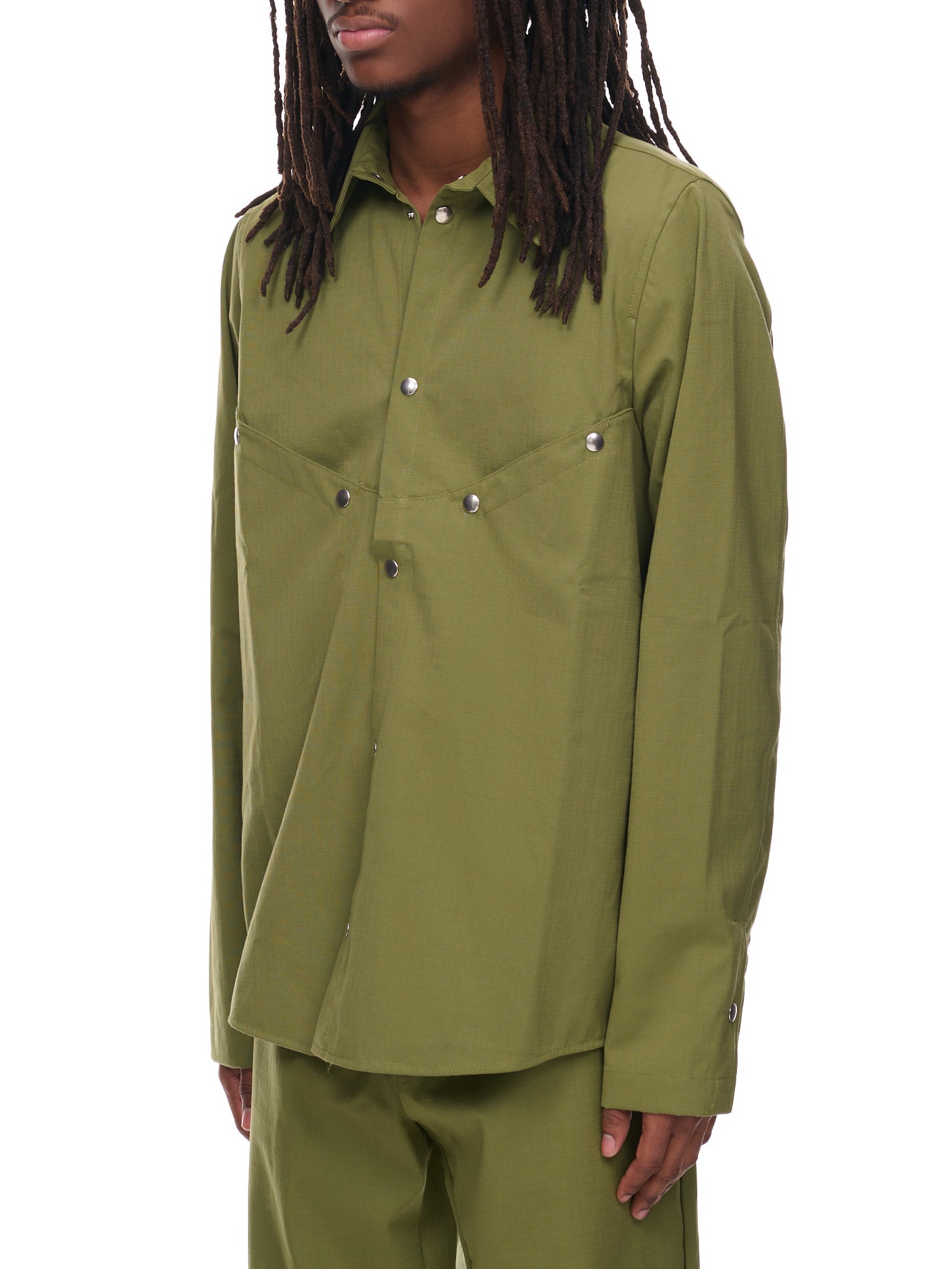Snap Front Ripstop Shirt (SR01535481-JOR-KHAKI)