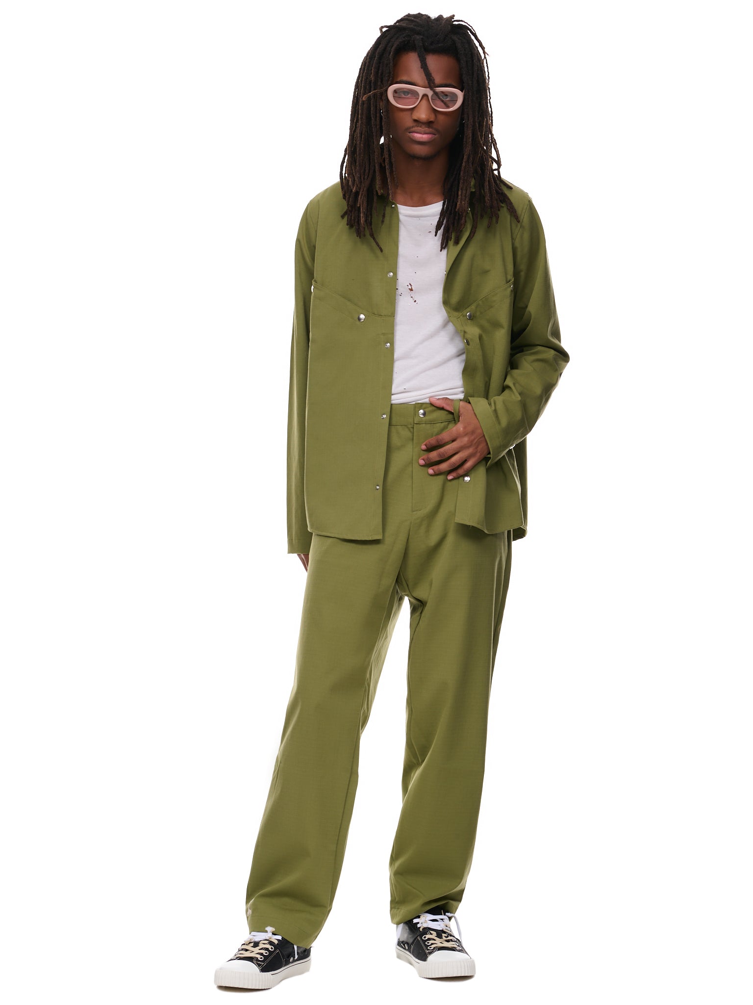 Snap Front Ripstop Shirt (SR01535481-JOR-KHAKI)