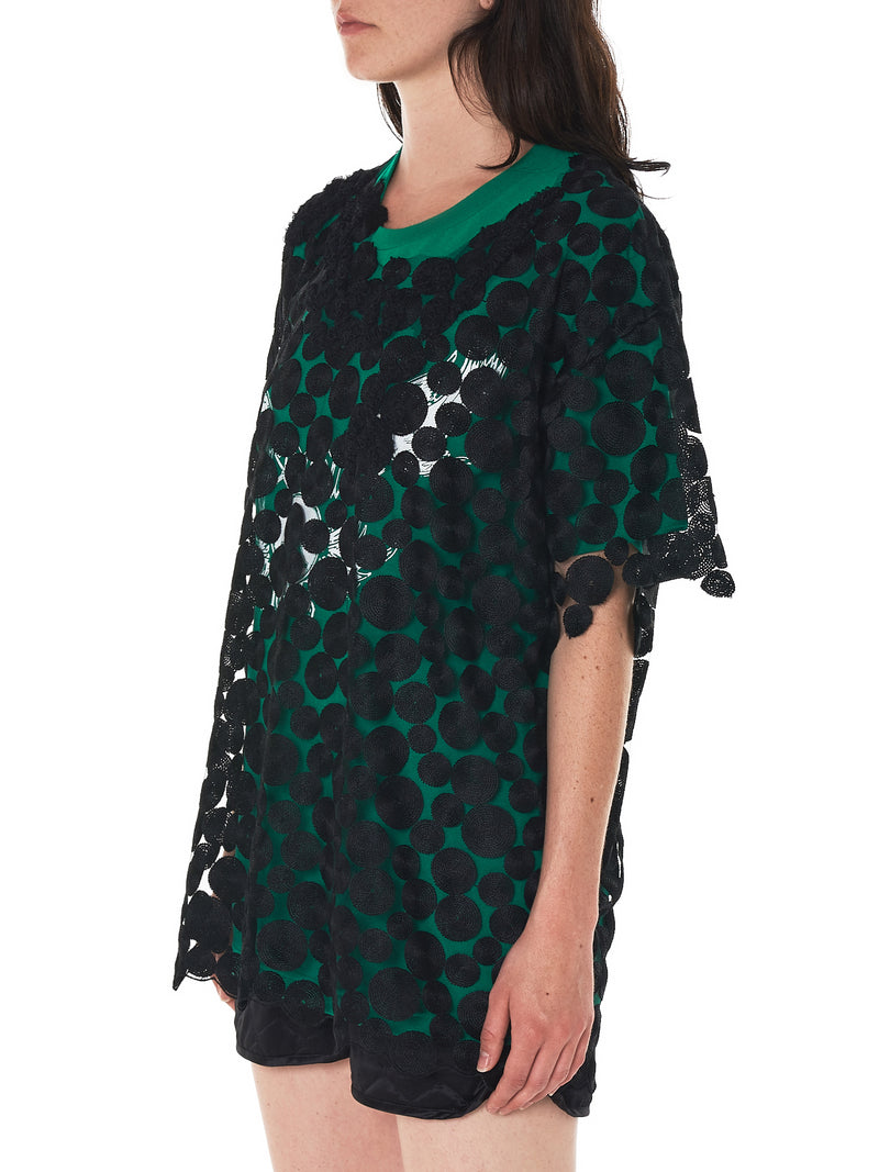 Lace Tunic Top (SS036TC-18C-GREEN-BLACK)