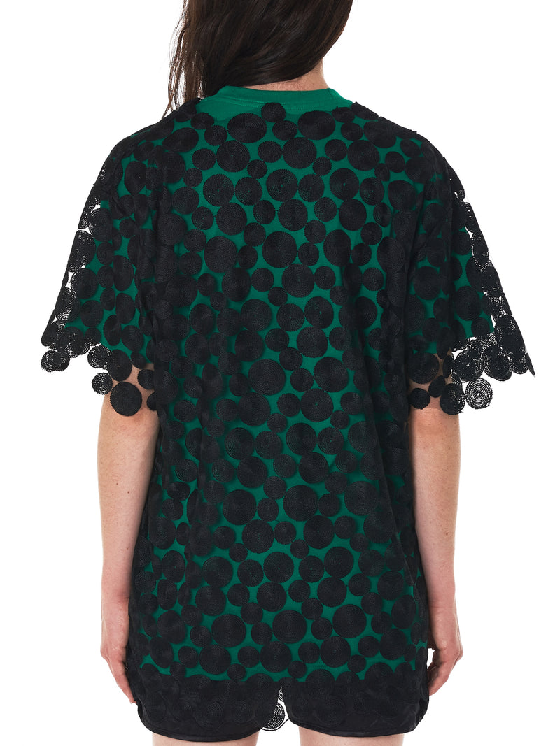 Lace Tunic Top (SS036TC-18C-GREEN-BLACK)