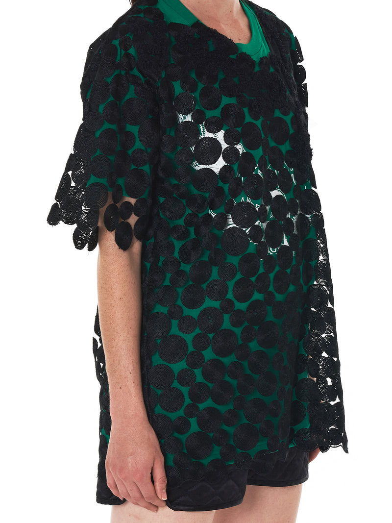 Lace Tunic Top (SS036TC-18C-GREEN-BLACK)