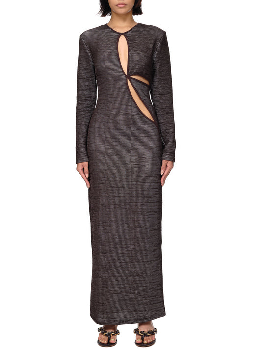 christopher esber crochet twisted fringe dress Christopher Esber Crochet Fringe Strapless Dress - Black
