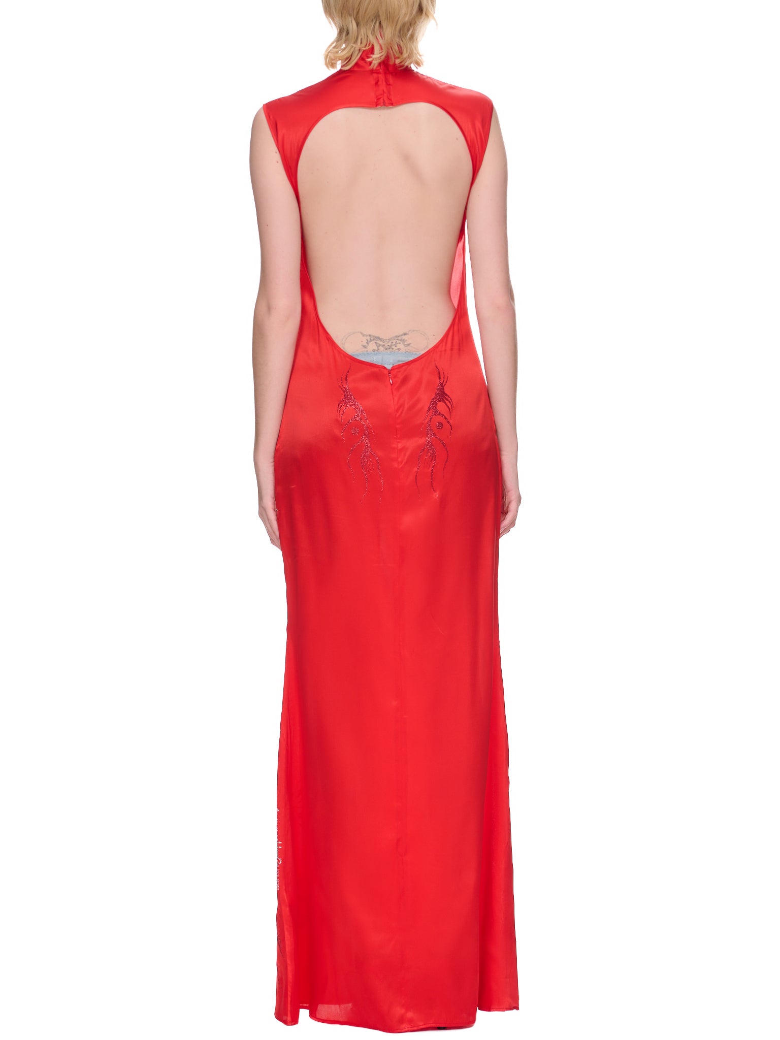 Silk Tattoo Maxi Dress (STLD-SILK-TATTOO-RED)