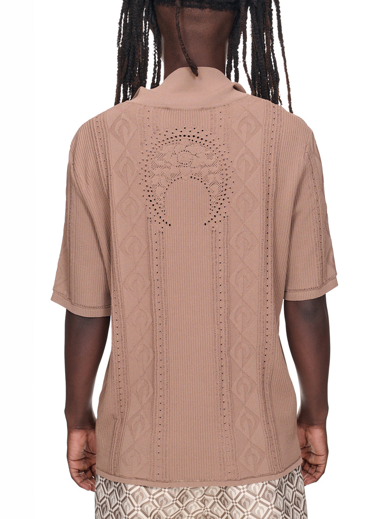 Moon Polo Knit Shirt (T167M-KNIVI035-BEIGE)