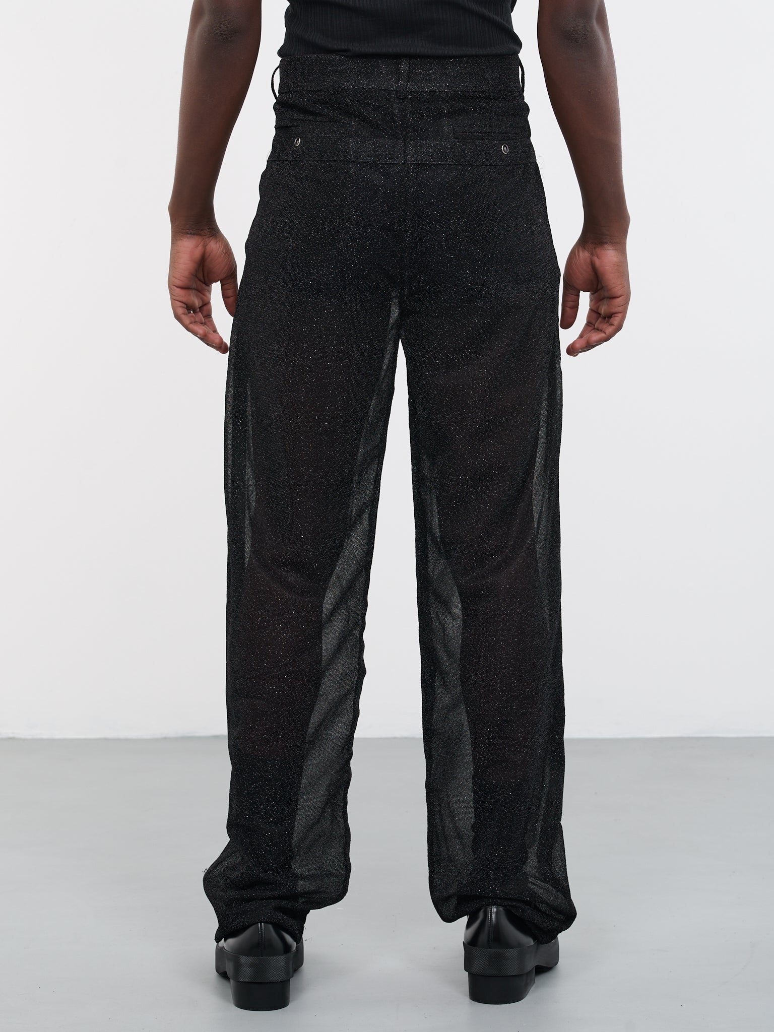 Sparkle Silk Velour Trousers (TJMSS23T01-BLACK)