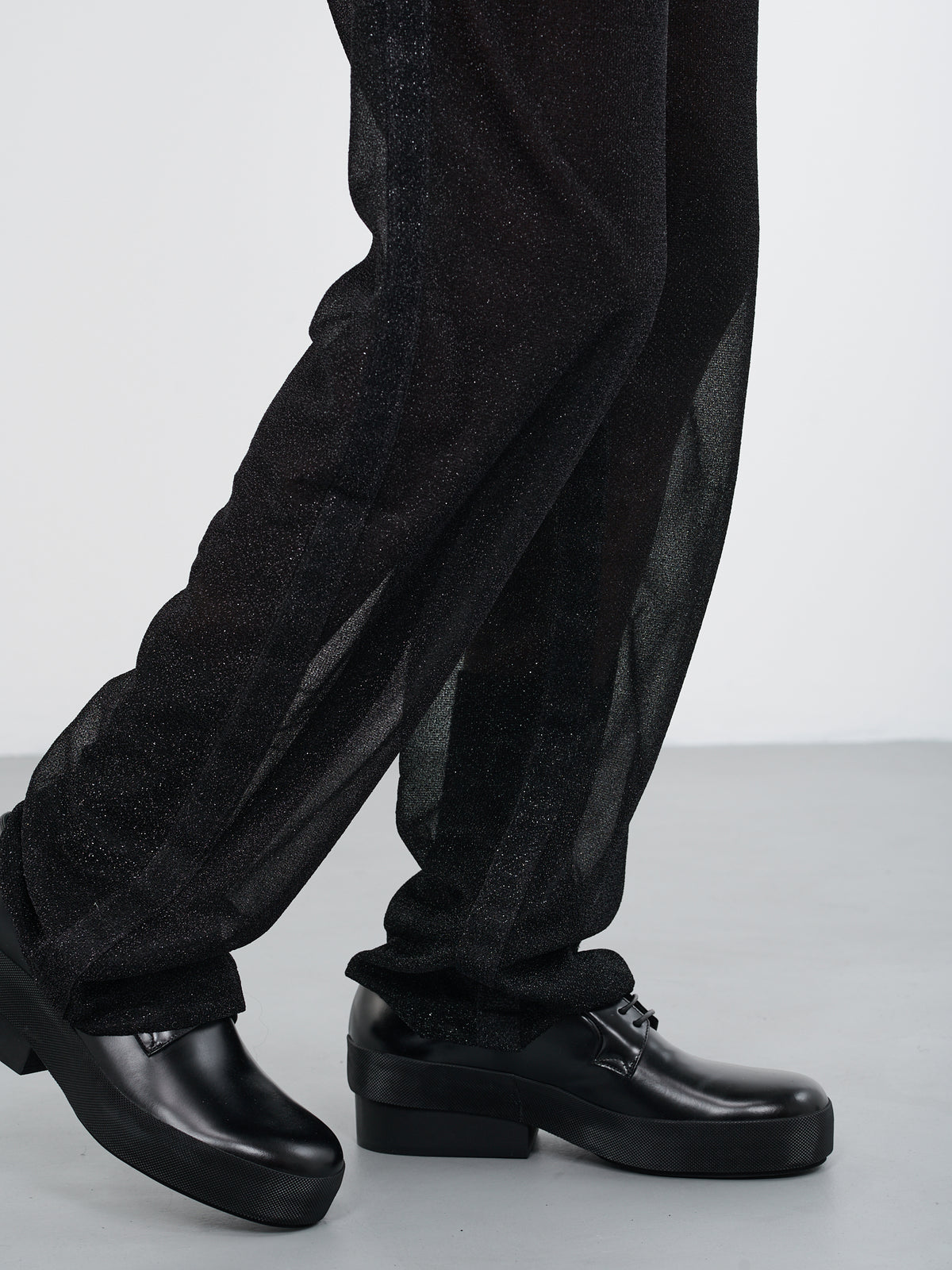Sparkle Silk Velour Trousers (TJMSS23T01-BLACK)