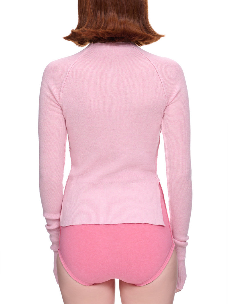 Rib Knit Cardigan (TO03843211-1211-LIGHT-PINK)