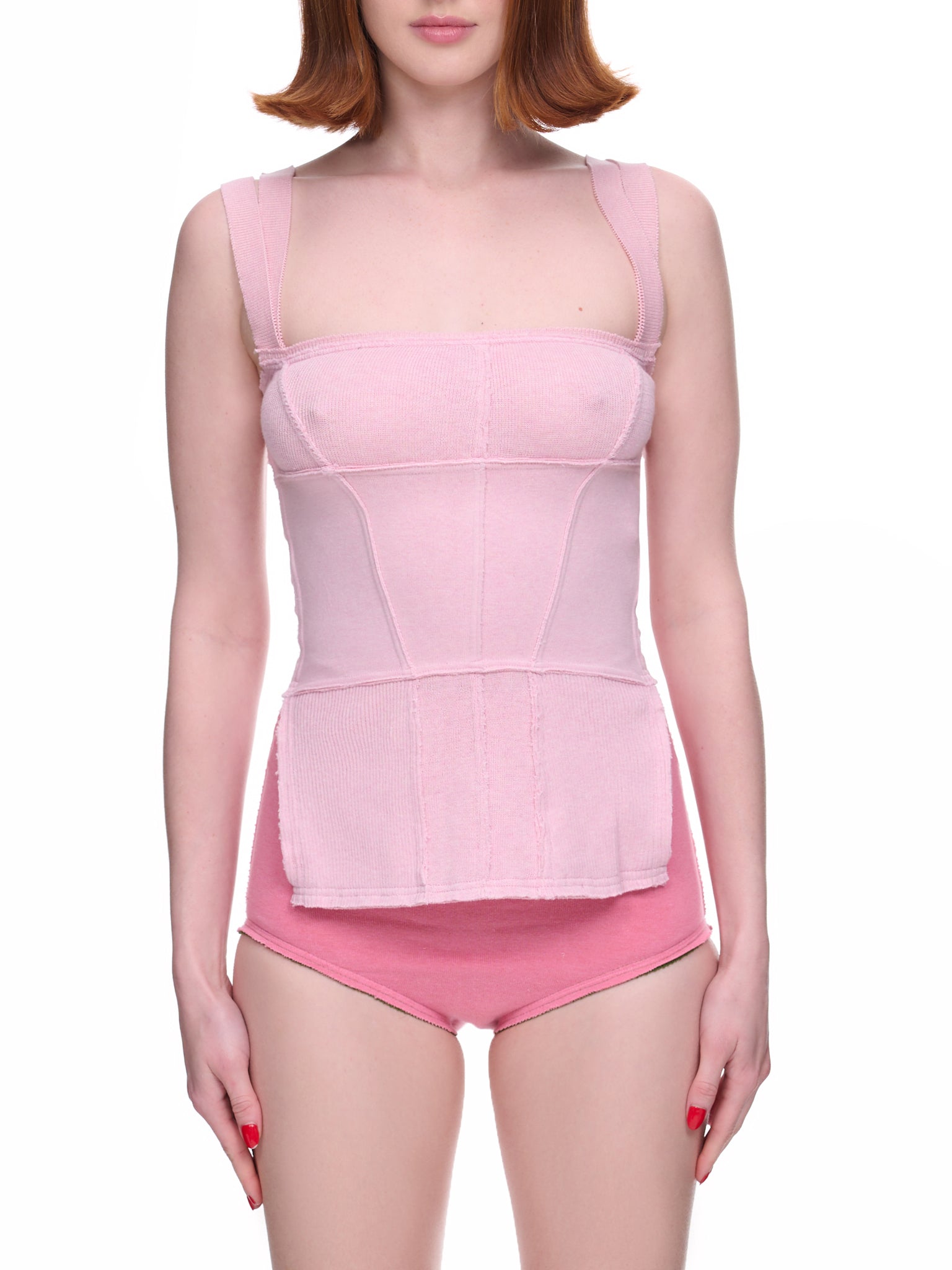 Knit Corset Top (TO05843114-1211-LIGHT-PINK)