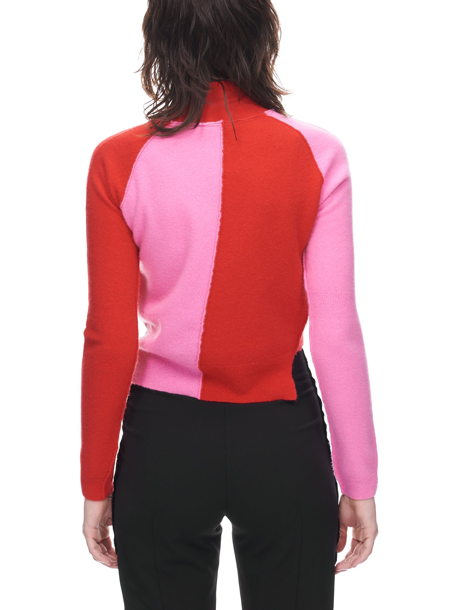 Patched Tonal Sweater (TO15514931-0931-PINK-RED)