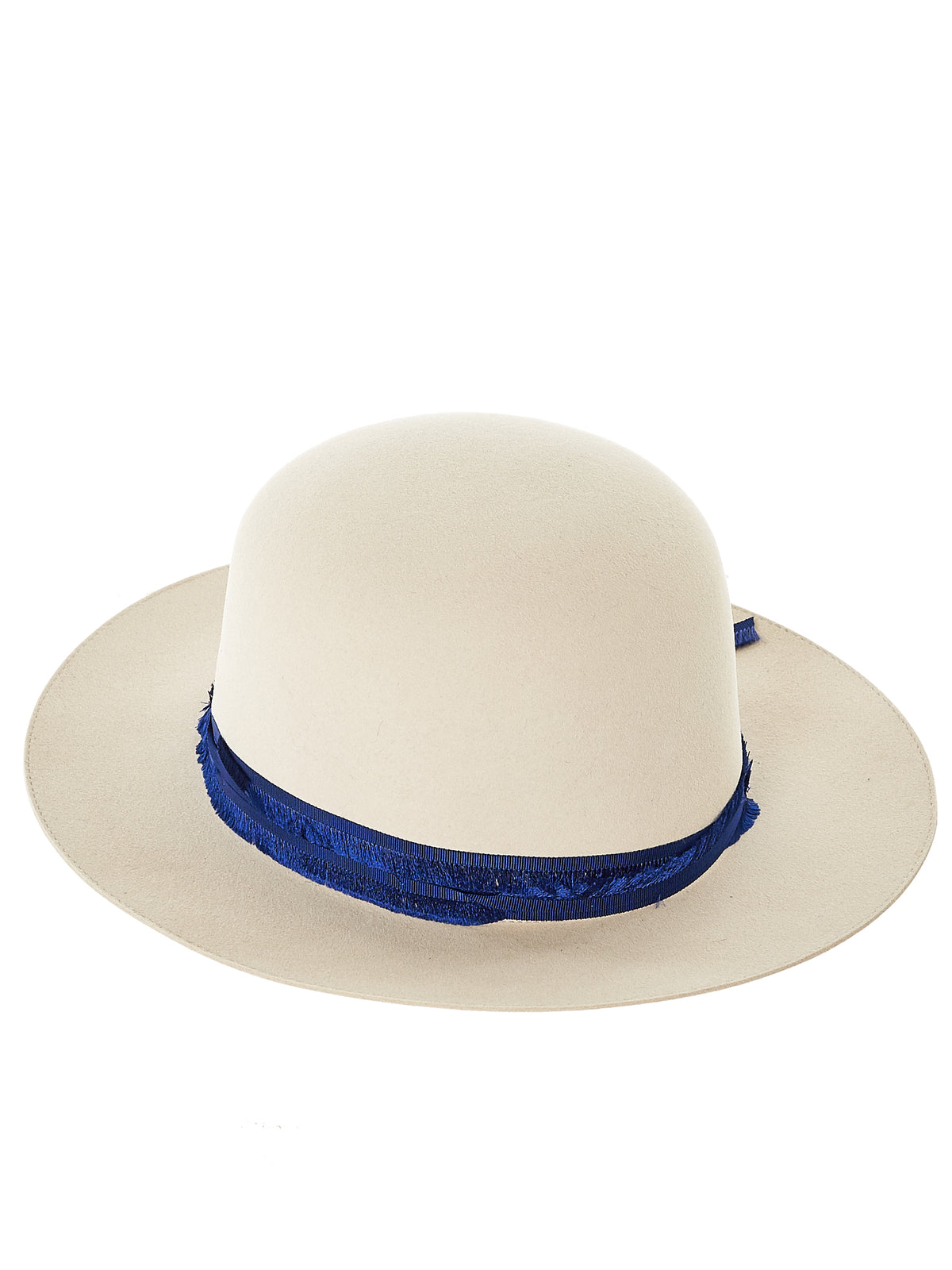 ‘Tondo’ Round Crown Hat (TONDO-LAPIN-FUR-FELT-SILVERBEL)