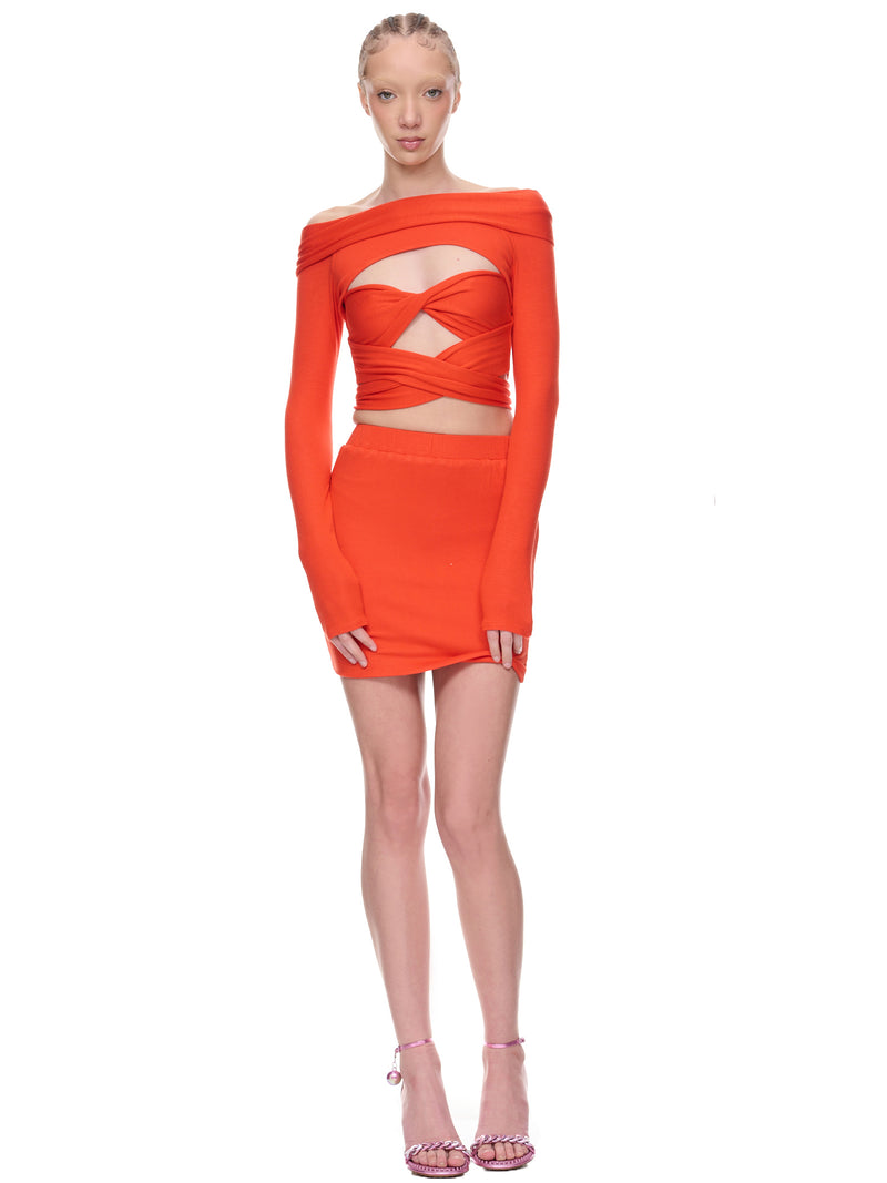 LAMA JOUNI Rib Mini Skirt | H.Lorenzo - styled