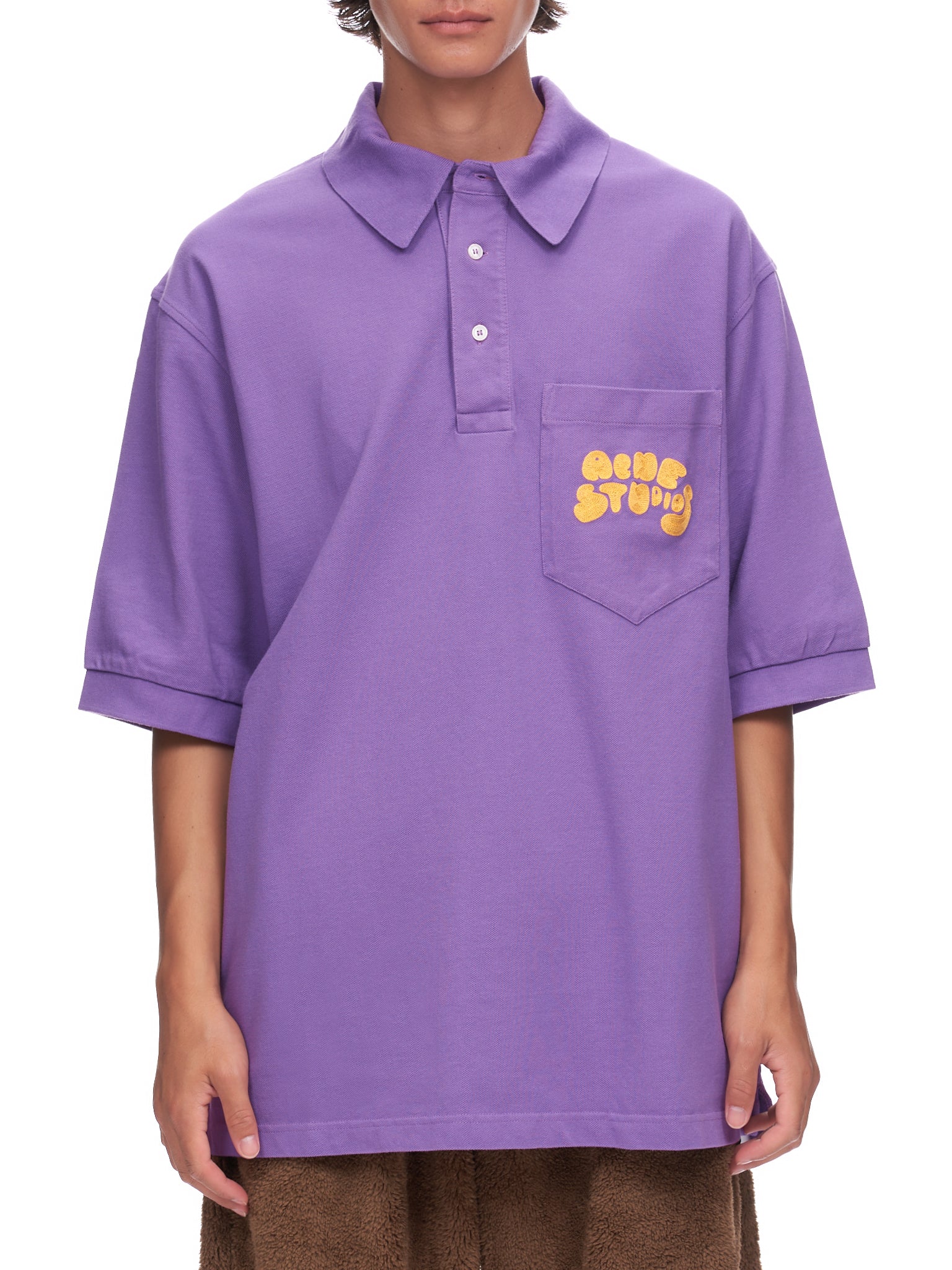 Acne Studios Bubble Logo Polo T-Shirt | H. Lorenzo - front