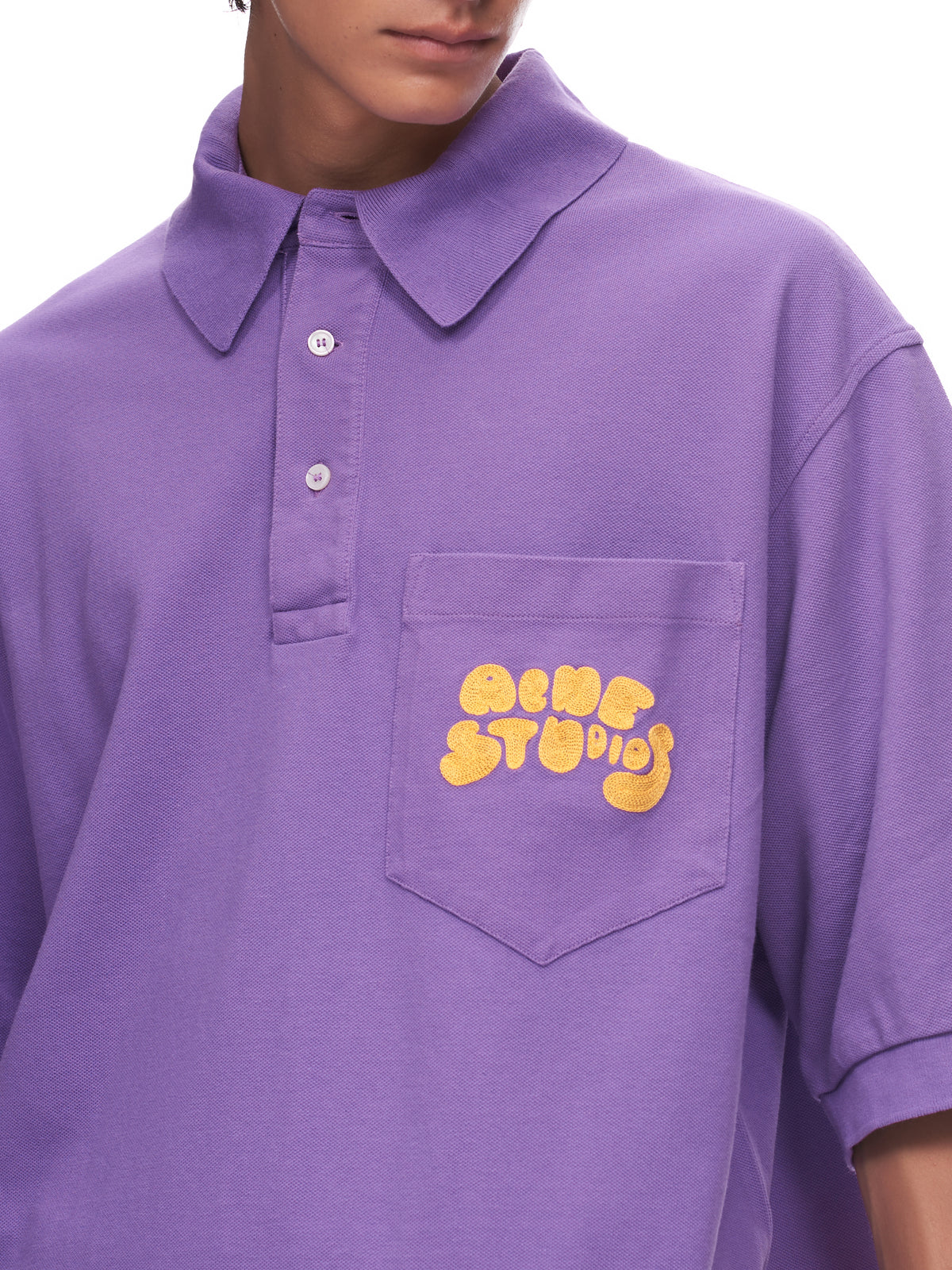 Acne Studios Bubble Logo Polo T-Shirt | H. Lorenzo - detail 2