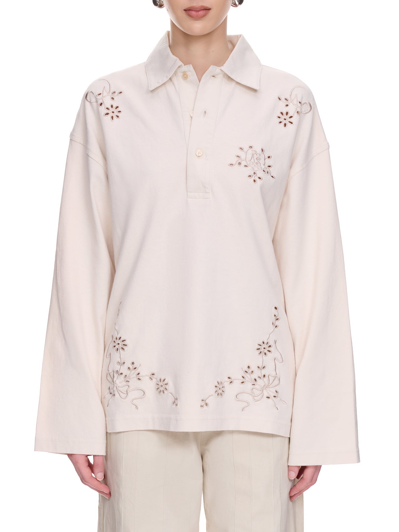 Embroidered Shirt (TSHI000520-ECRU-BEIGE)