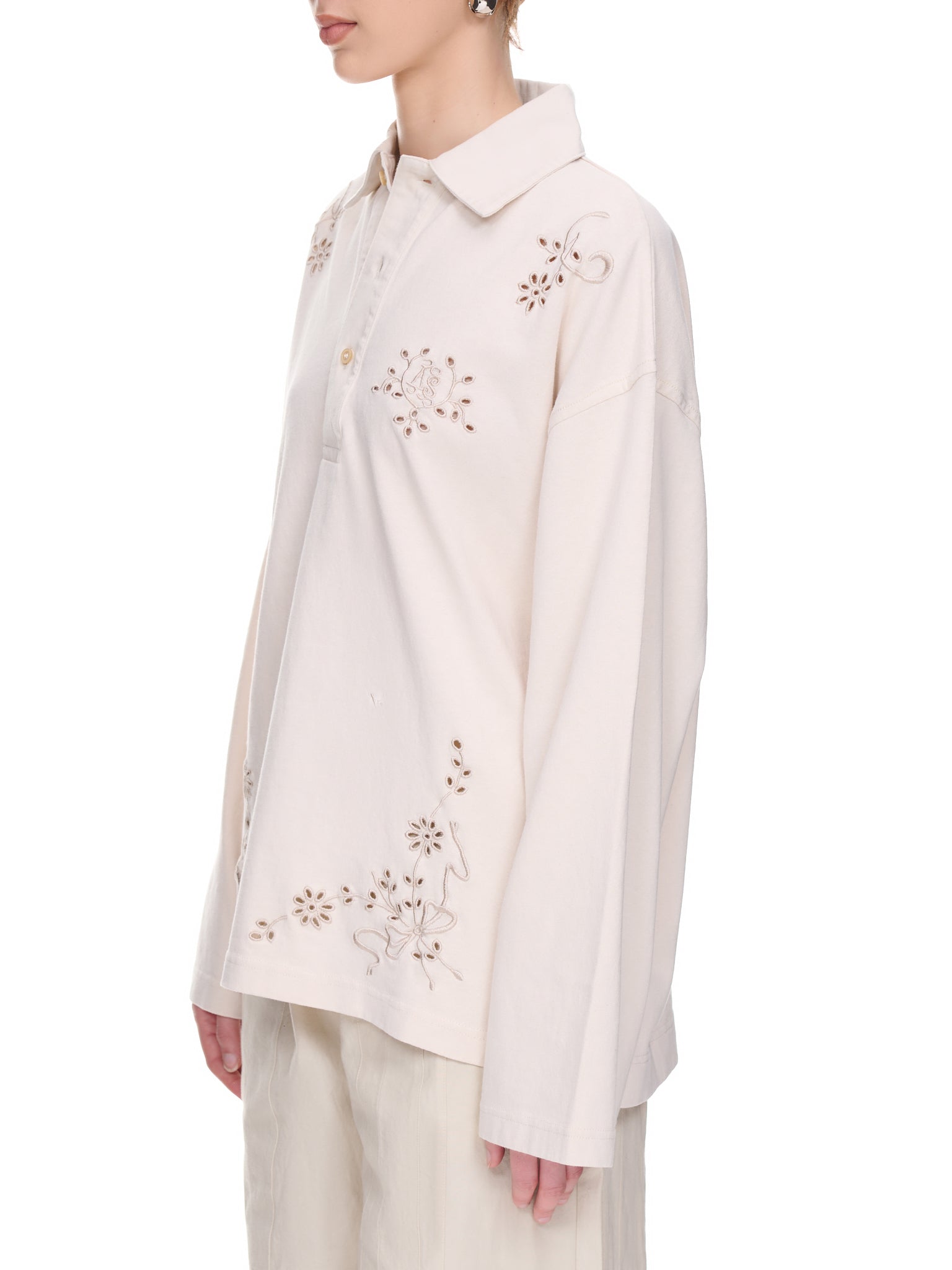 Embroidered Shirt (TSHI000520-ECRU-BEIGE)