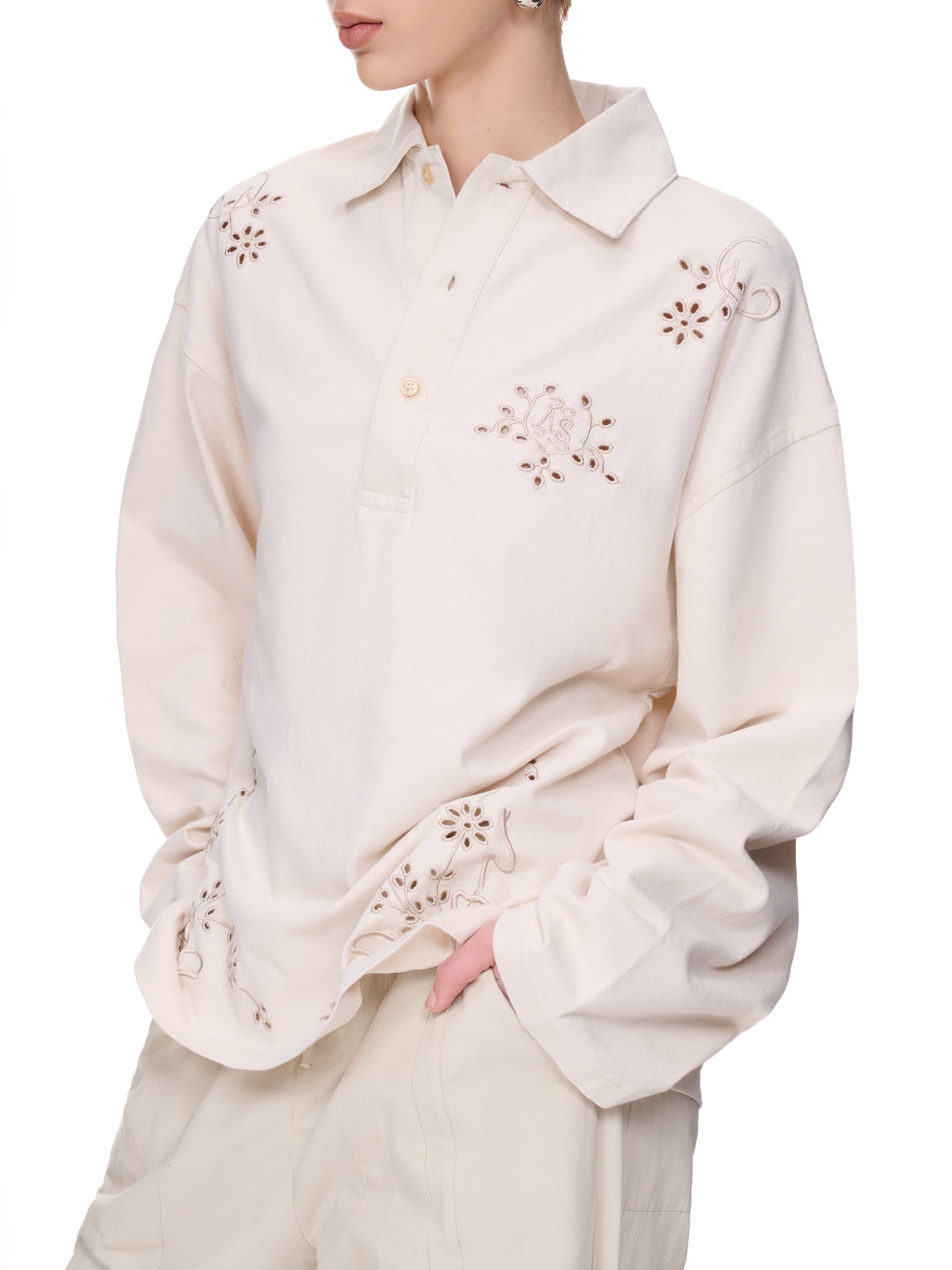 Embroidered Shirt (TSHI000520-ECRU-BEIGE)