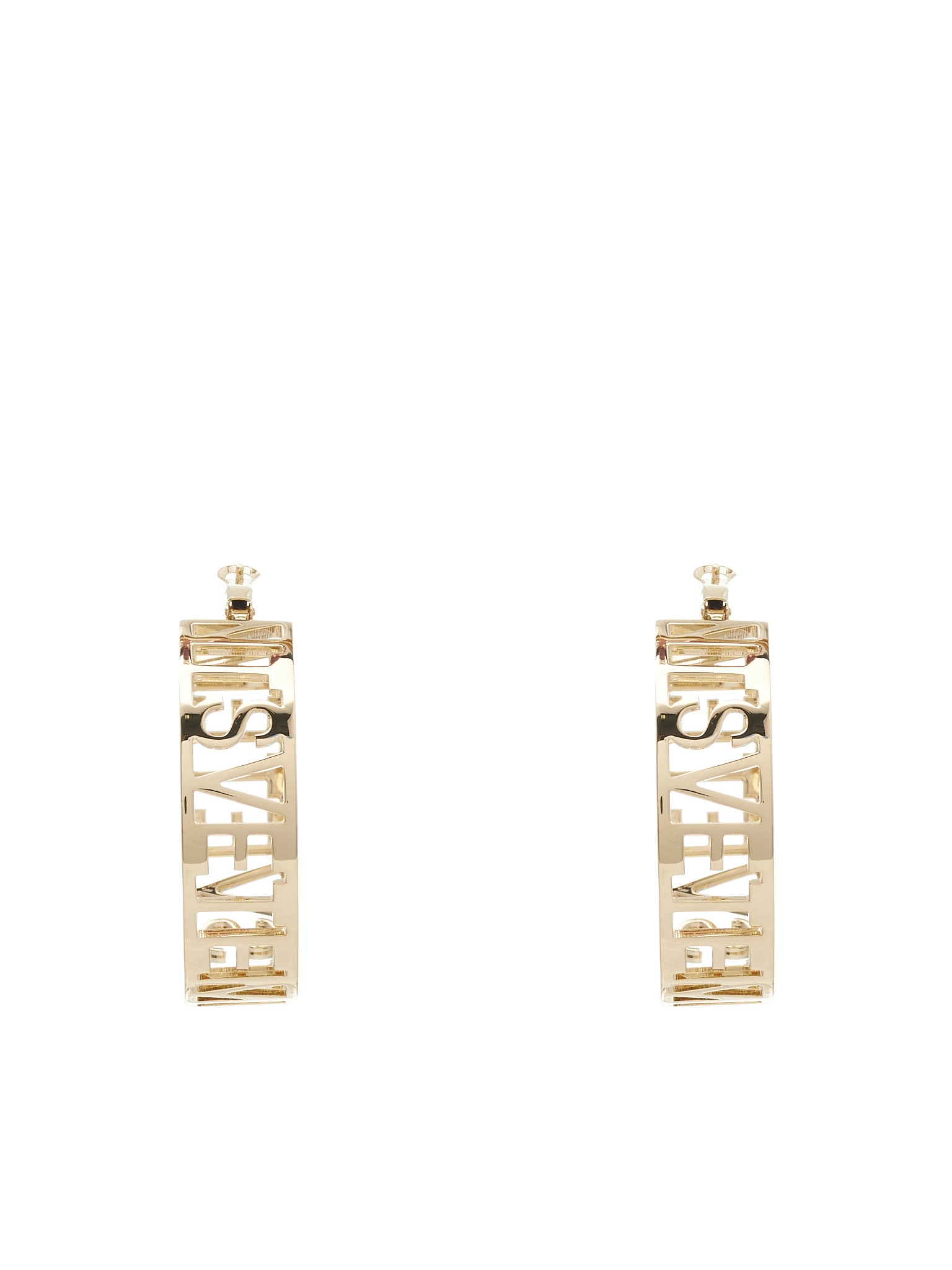 Vetements Logo Lettering Hoop Earrings | H.Lorenzo - back