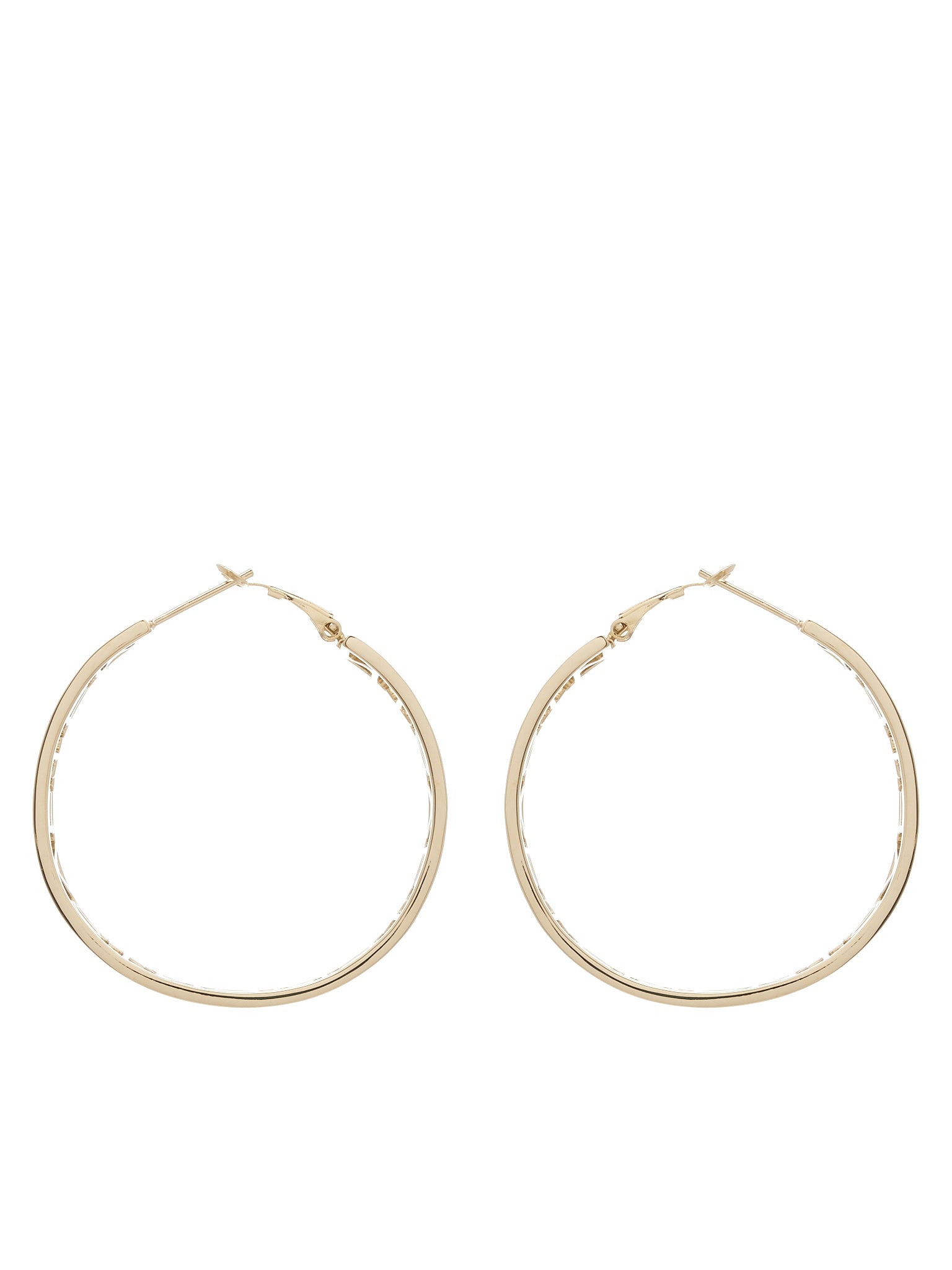 Vetements Logo Lettering Hoop Earrings | H.Lorenzo - side