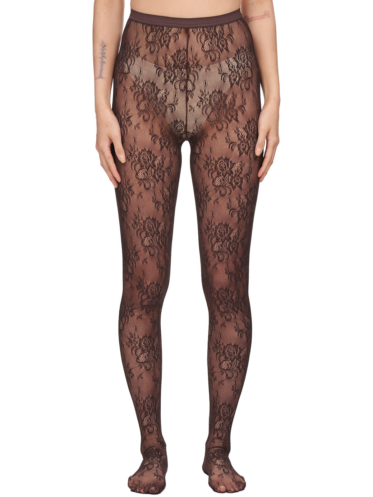 Undercover Floral Jacquard Leggings | H. Lorenzo - front