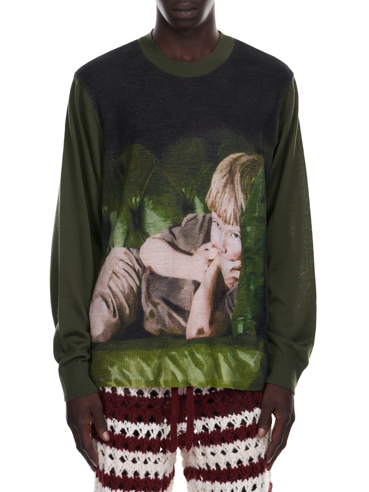 Undercover Crewneck Jacquard Graphic Sweater | H. Lorenzo - front
