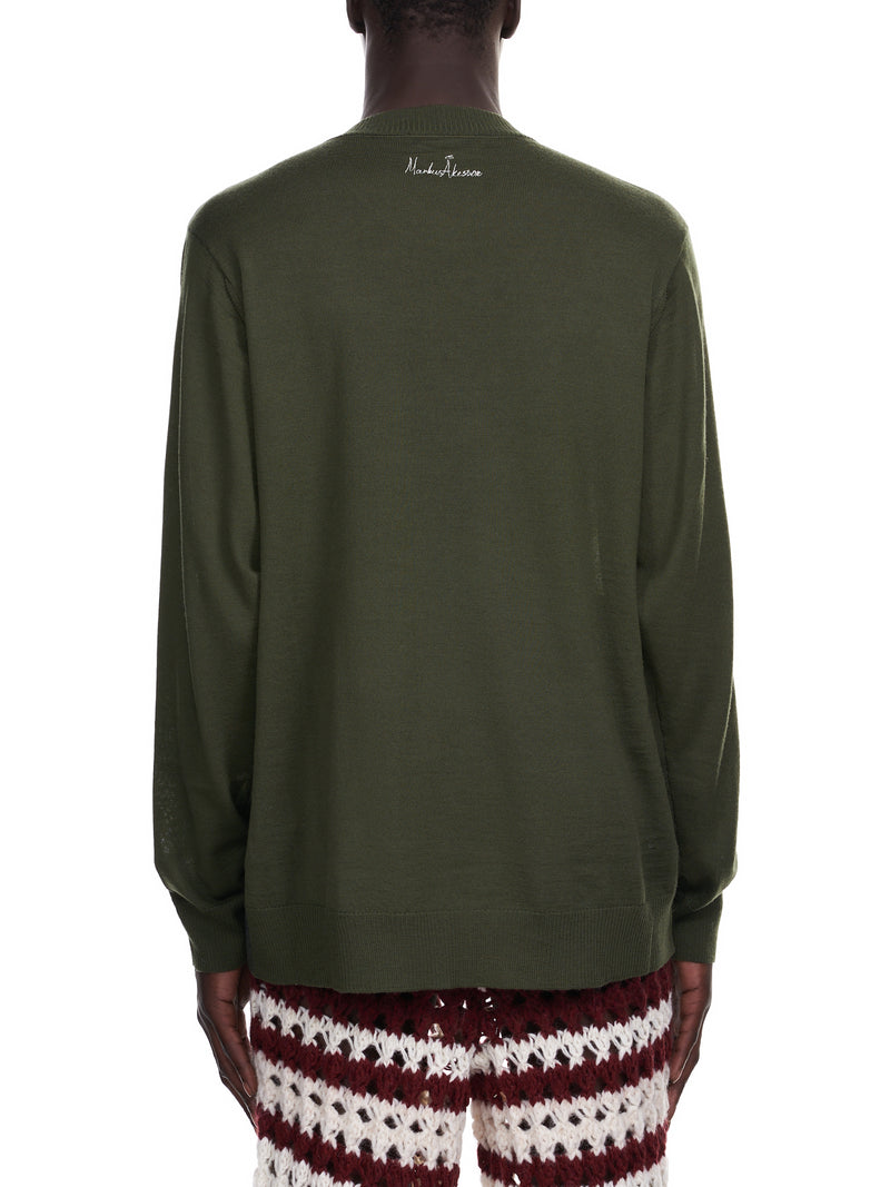 Undercover Crewneck Jacquard Graphic Sweater | H. Lorenzo - back