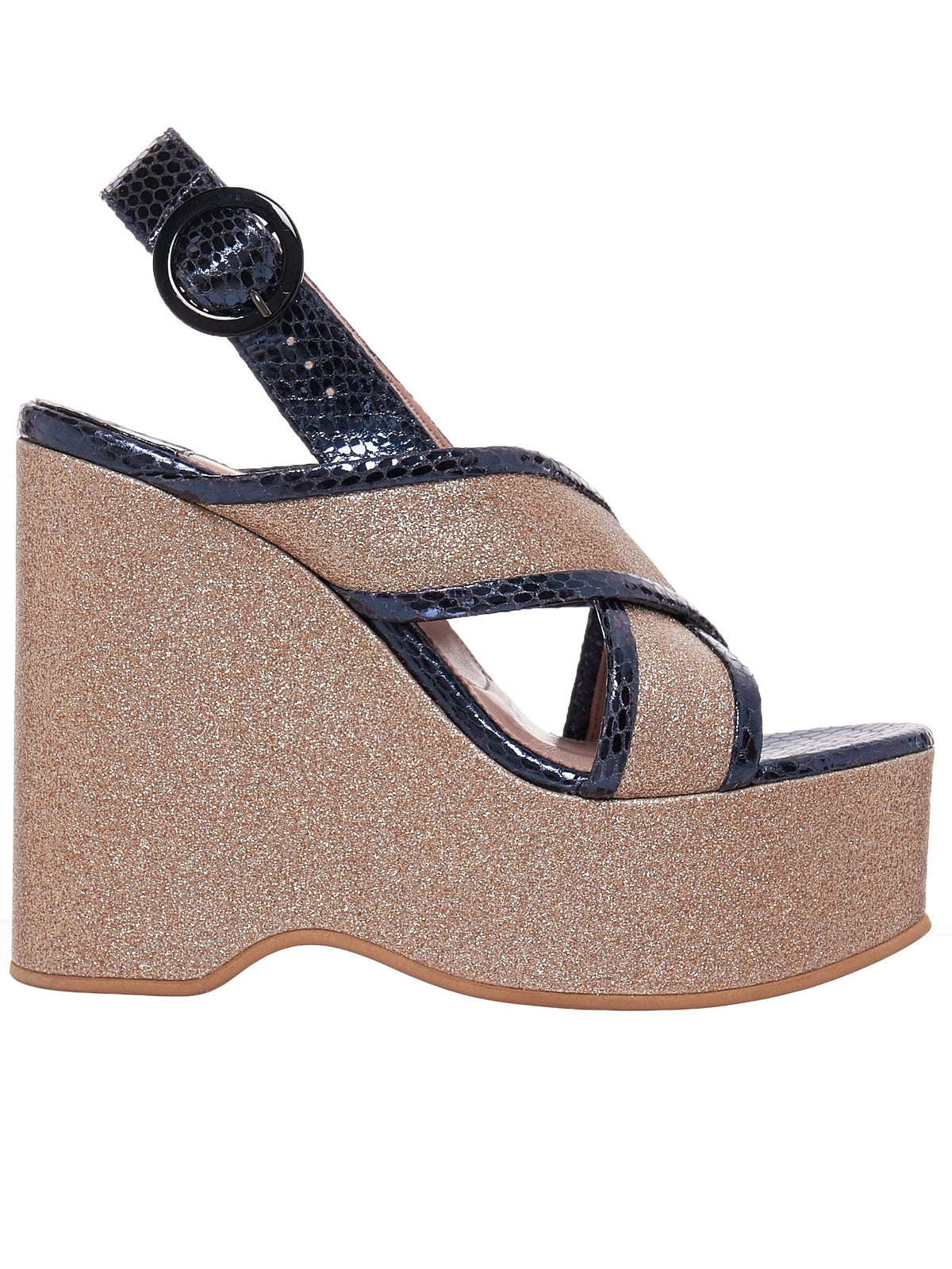 Glitter Wedge Sandal (UCW1F03-3-GOLD)