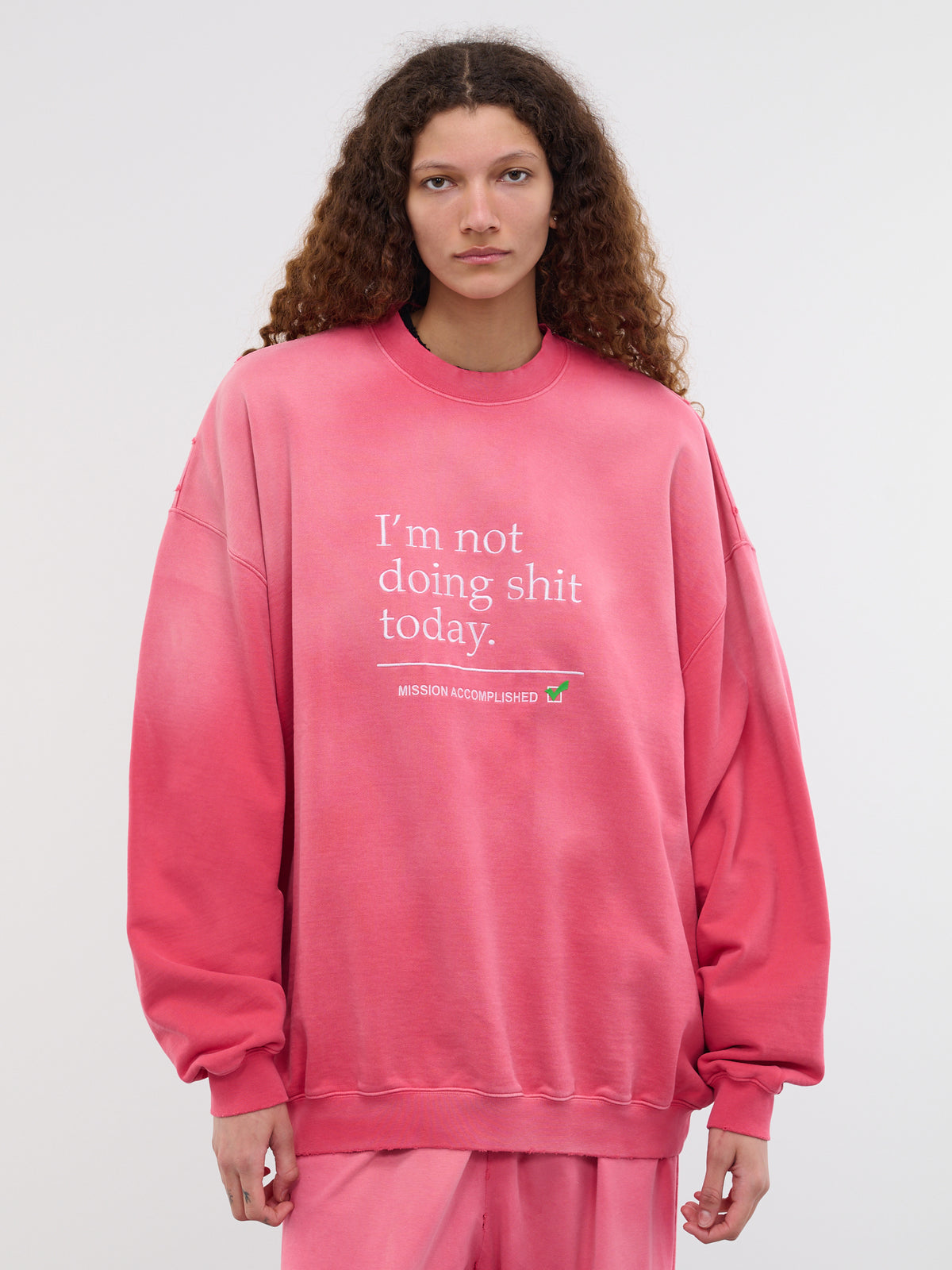 Not Doing Shit Today Sweater (UE63CN160P-1304-WASHED-PINK)