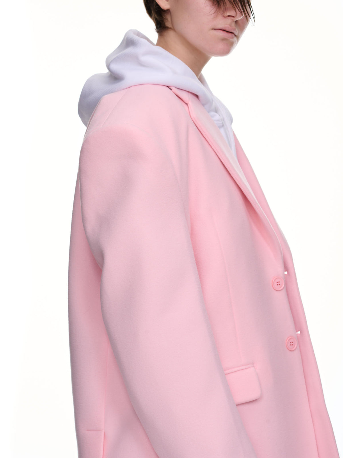 Fleece Tailored Jacket (UE63JA180P-BABY-PINK)