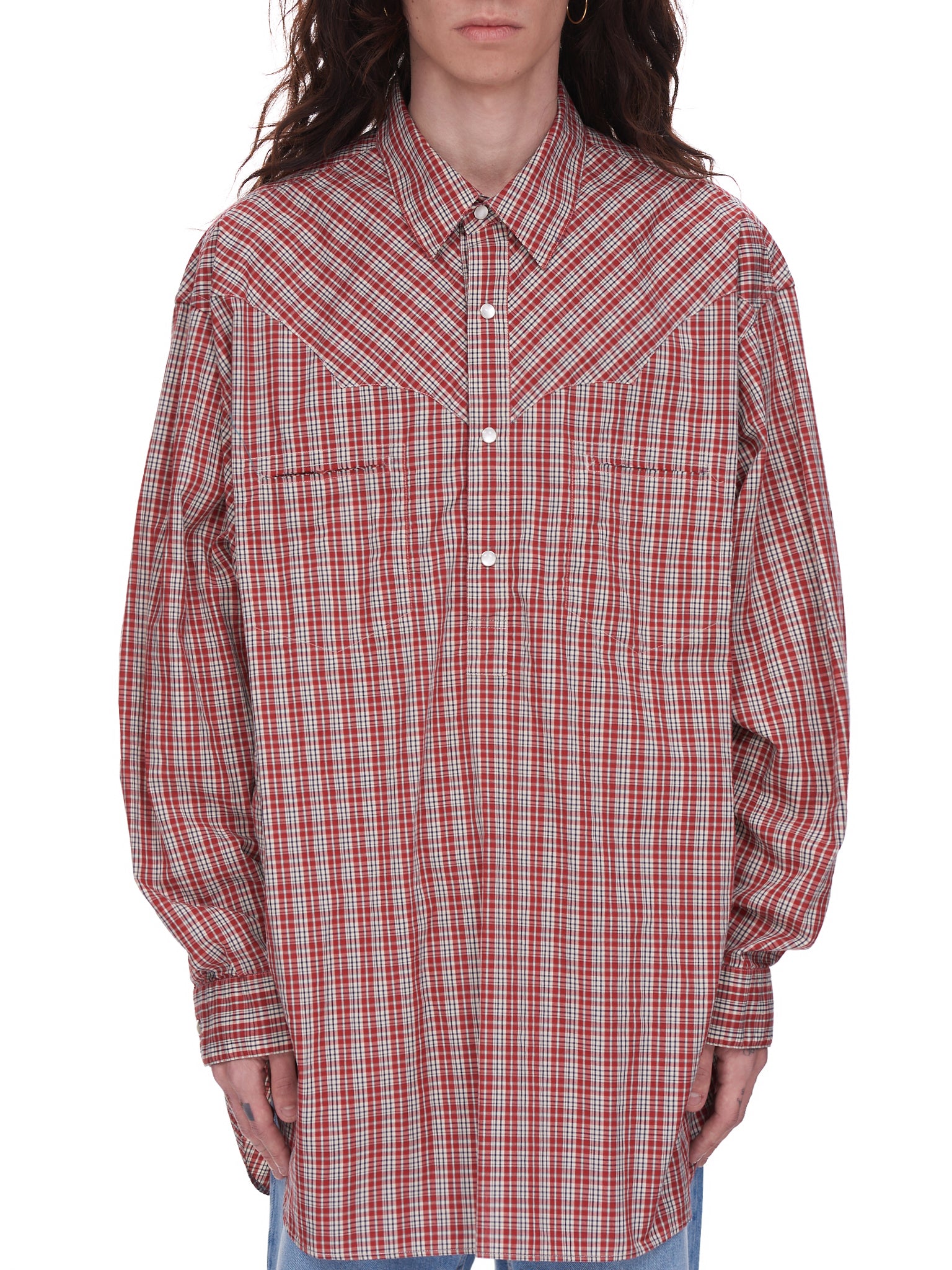 Undercover Plaid Top | H. Lorenzo - front