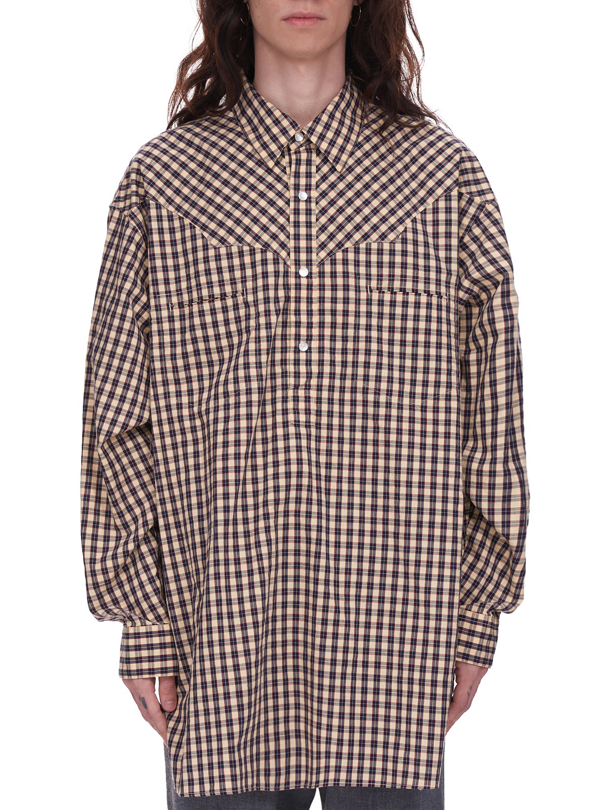 Undercover Plaid Top | H. Lorenzo - front