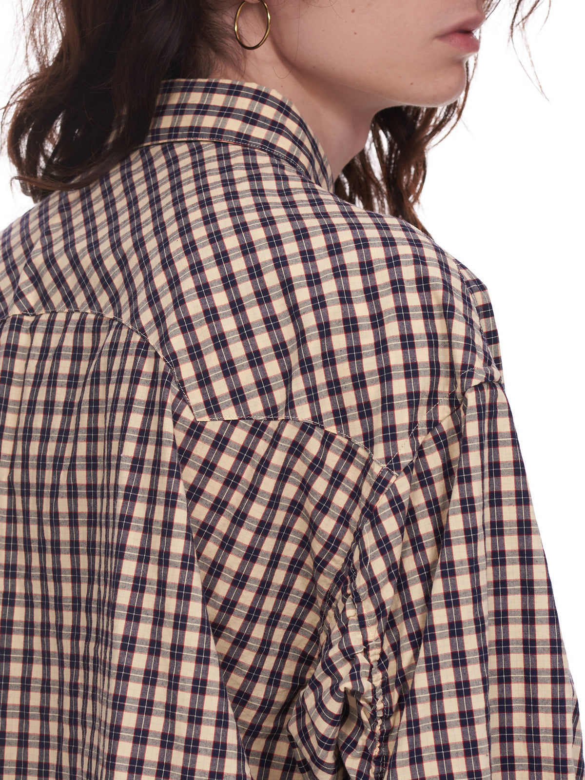 Undercover Plaid Top | H. Lorenzo - detail 