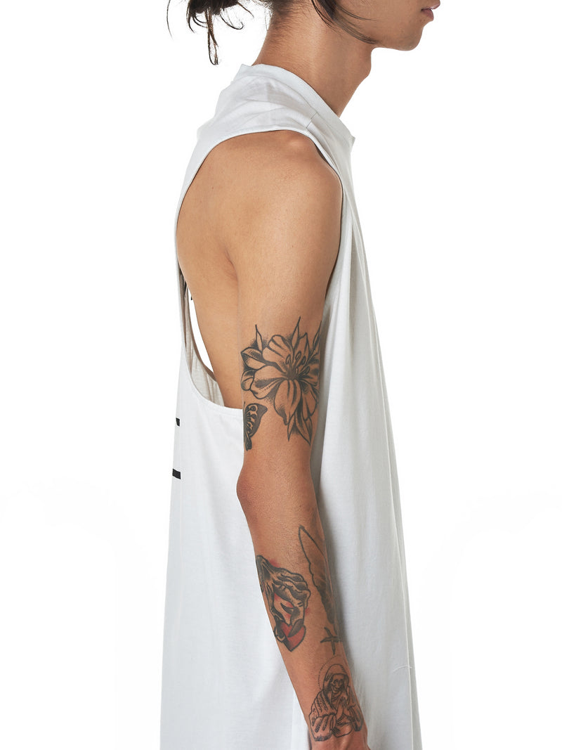 Long Muscle Tank (UMAC009F18206002-LIGHT-GREY)