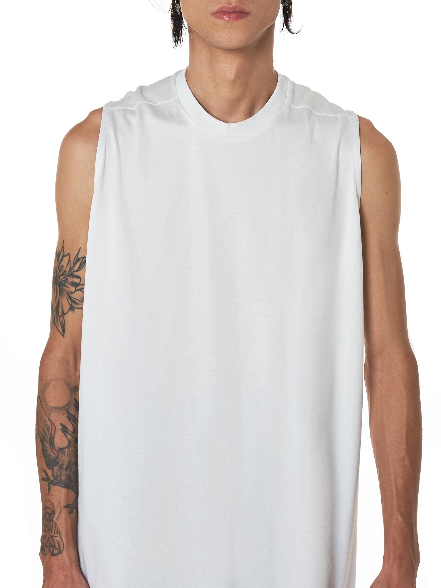 Long Muscle Tank (UMAC009F18206002-LIGHT-GREY)