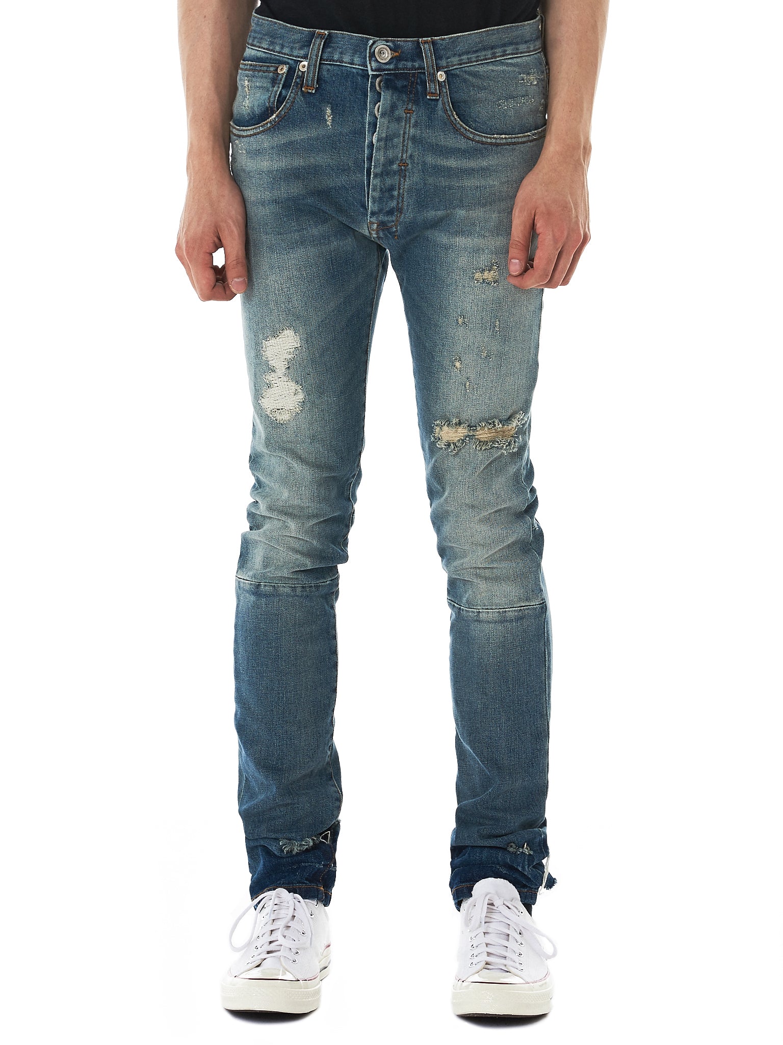 Unravel Distressed Jeans - Hlorenzo Front