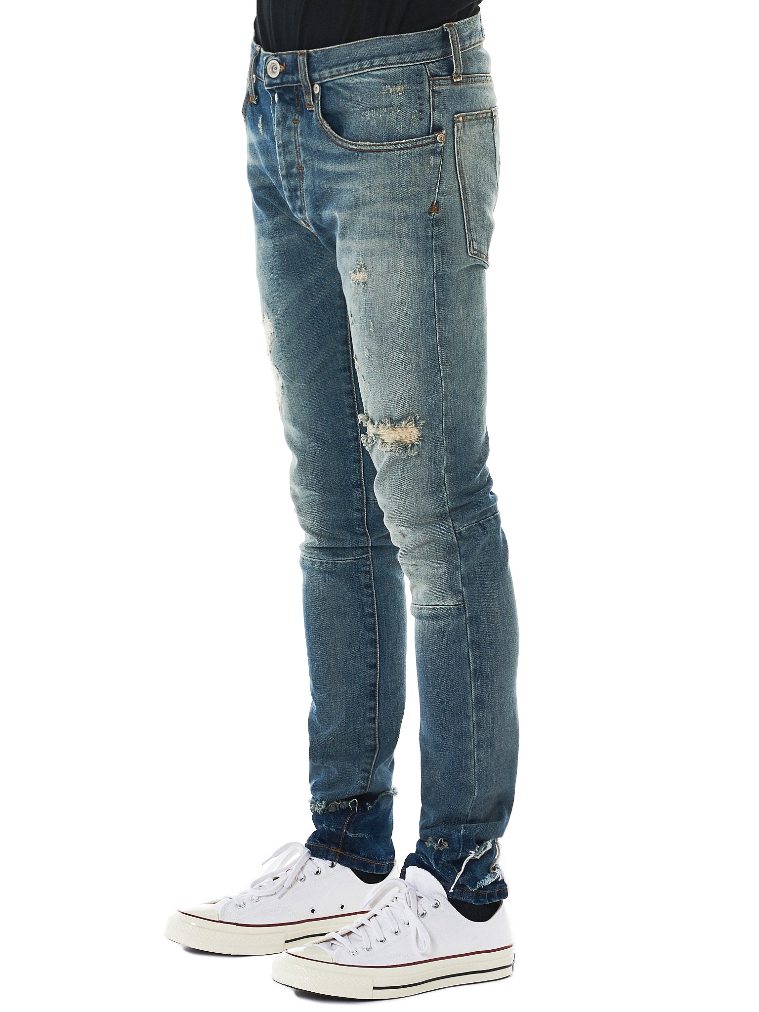 Unravel Distressed Jeans - Hlorenzo Side