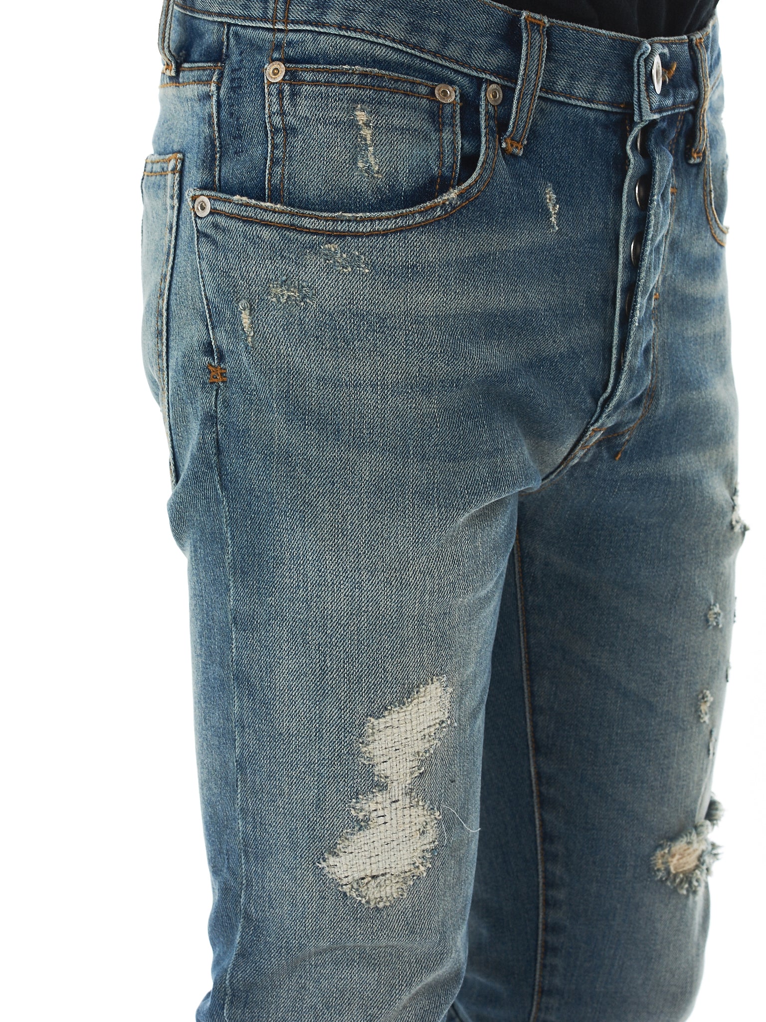 Unravel Distressed Jeans - Hlorenzo Detail 2