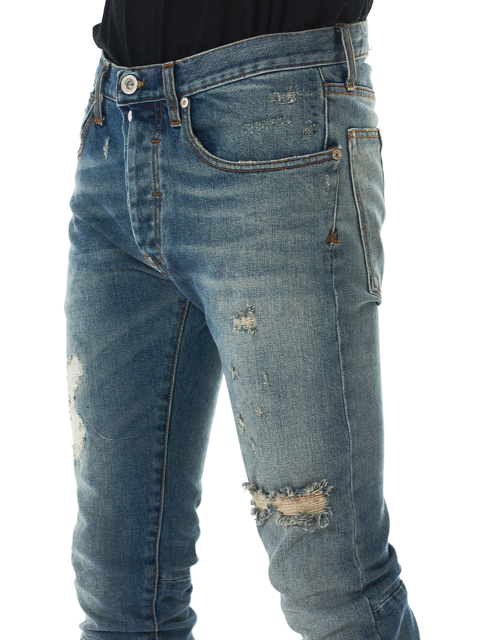 Unravel Distressed Jeans - Hlorenzo Detail 3