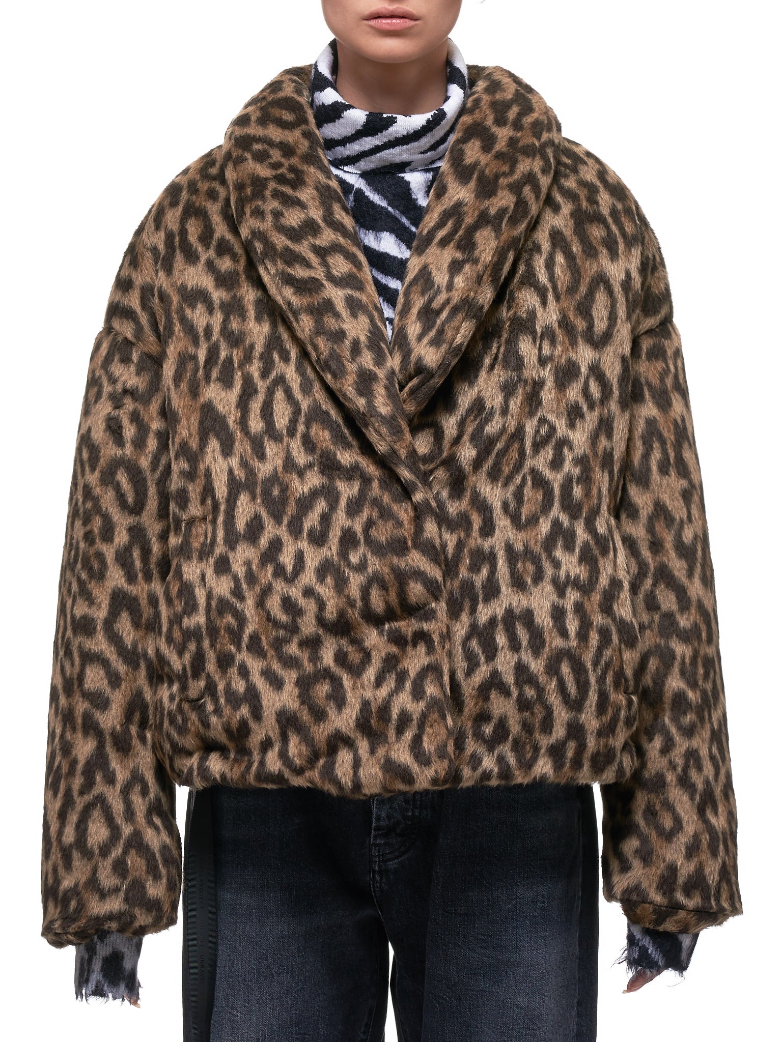 Unravel H.Lorenzo Oversized Leopard Jacket UWEA101F19FAB001 LEOPARD