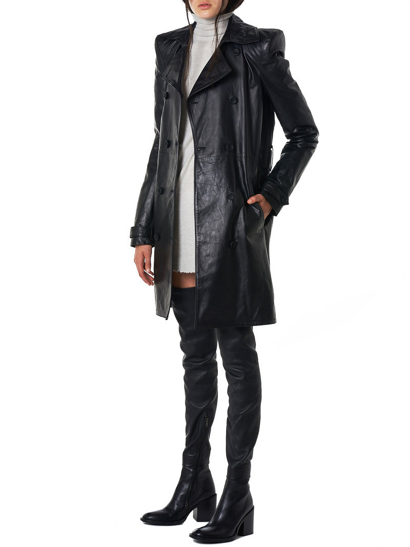 Unravel Leather Coat - Hlorenzo Style