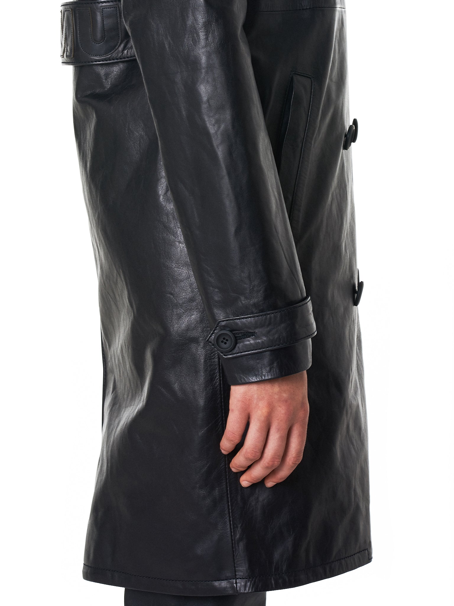 Unravel Leather Coat - Hlorenzo Detail 1
