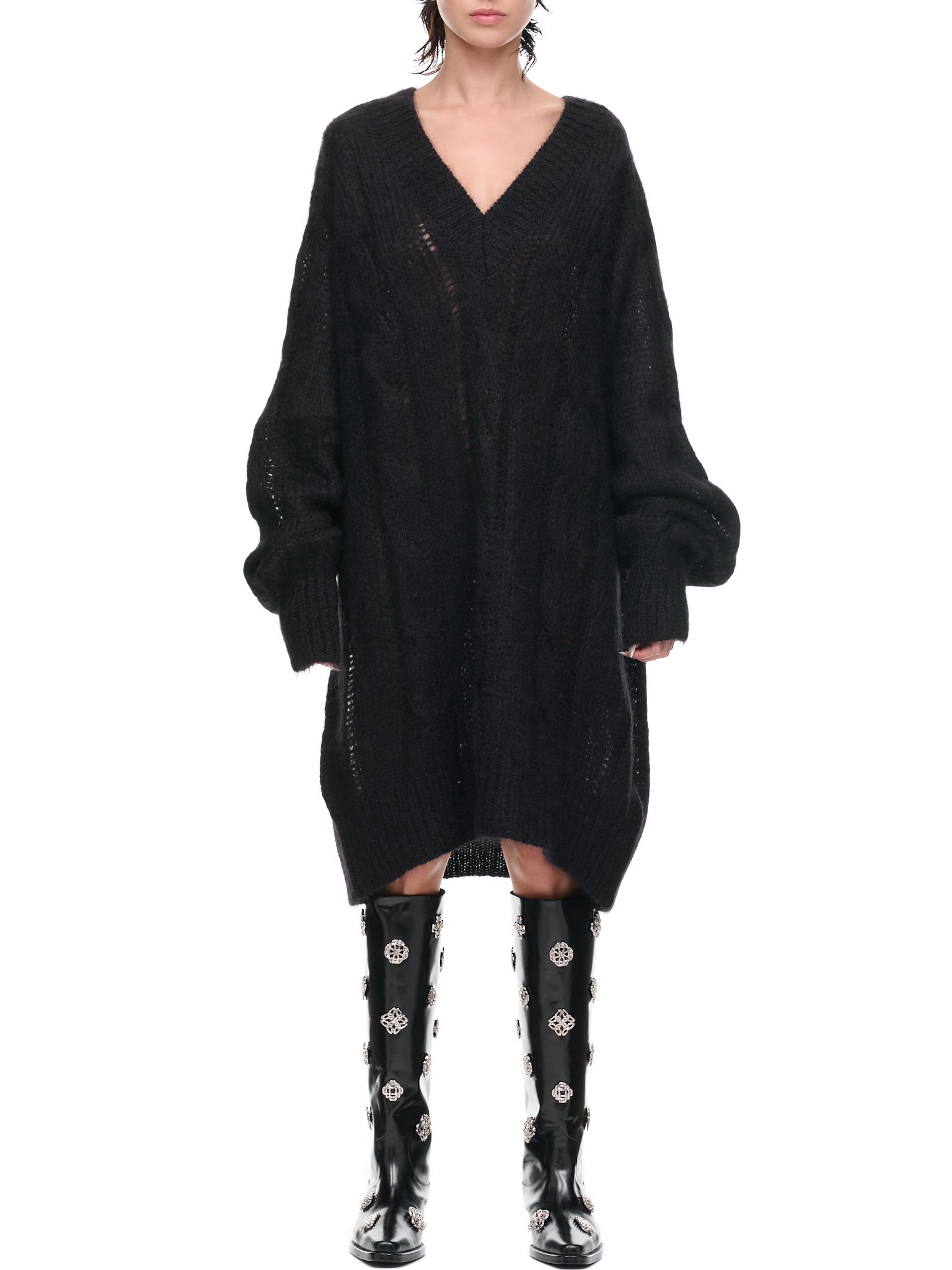 Xl Cable Knit Dress (VAQ04N001-BLACK)